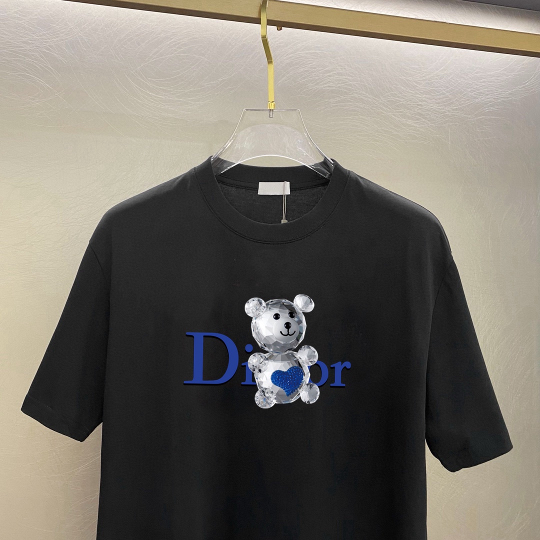 ディオールtシャツメルカリスーパーコピー 純綿 トップス 短袖 ゆったり プリント 柔らかい 2色可選_5