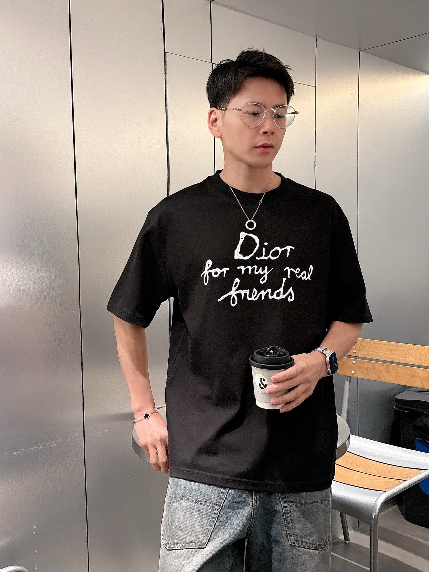 ディオールのtシャツスーパーコピー 純綿 トップス 短袖 ゆったり プリント 柔らかい ブラック_2