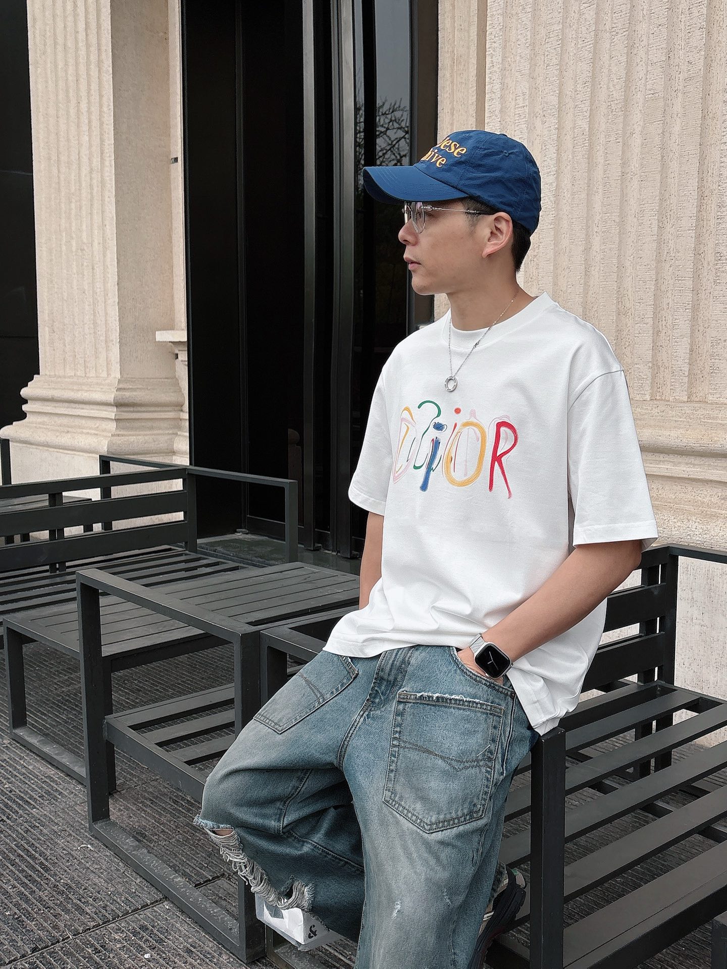 お得品‼ディオール アトリエ tシャツ偽物 純綿 トップス 短袖 ゆったり プリント 柔らかい ホワイト_6