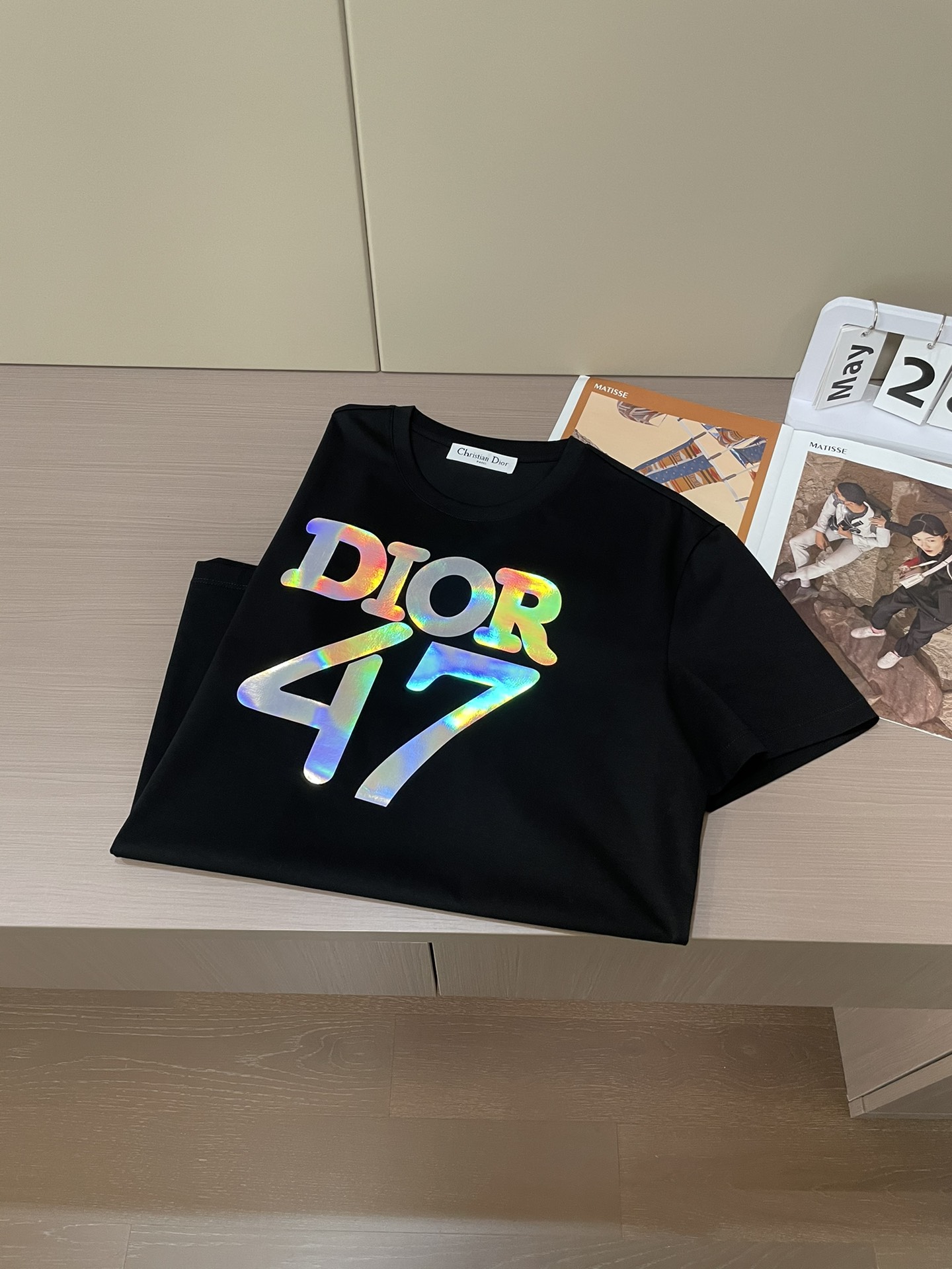 最新到着‼ディオールt偽物 Tシャツ 純綿 トップス 短袖 ゆったり プリント 柔らかい ブラック_7