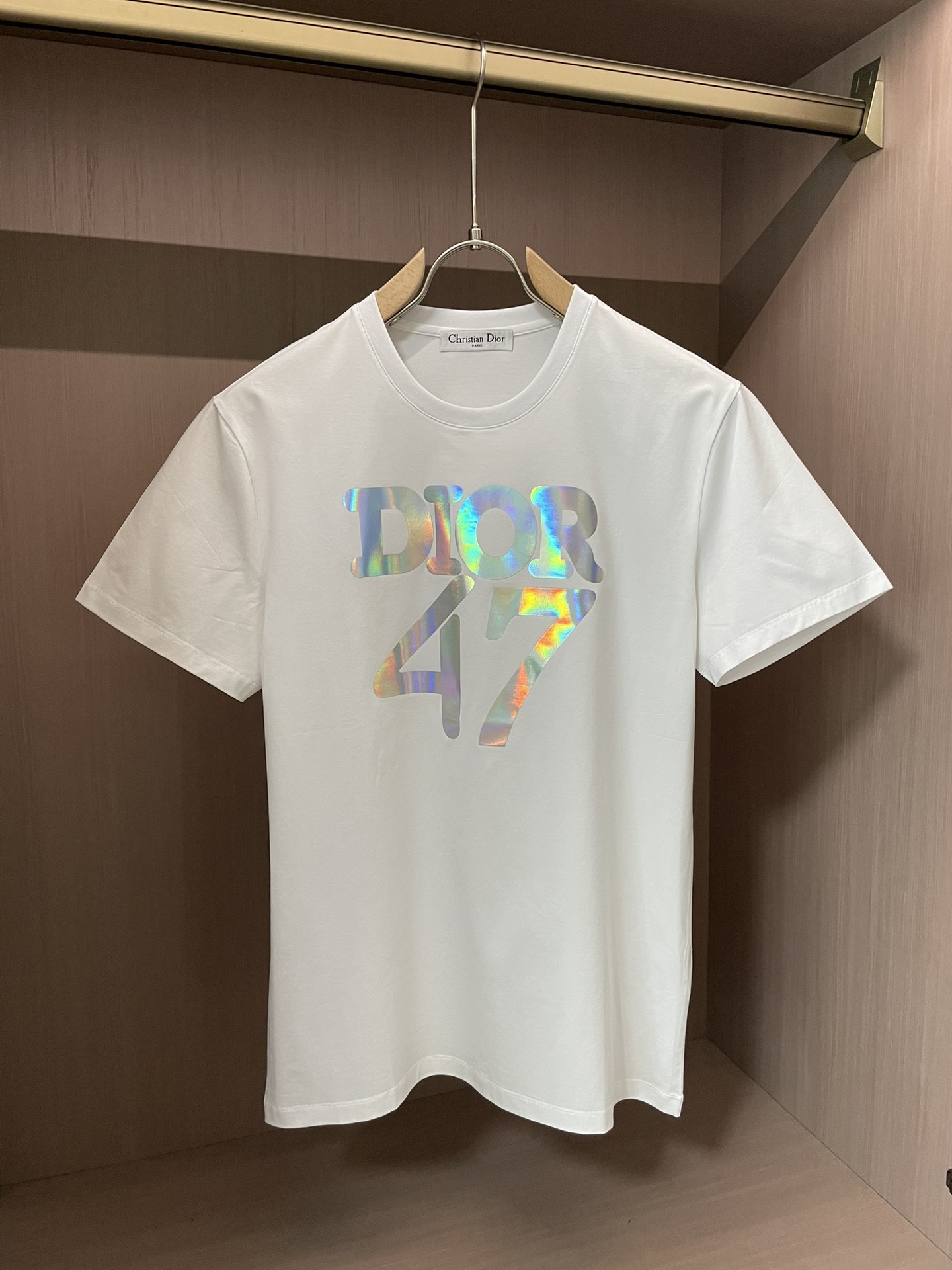 ディオールオム tシャツコピー Tシャツ 純綿 トップス 短袖 ゆったり プリント 柔らかい ホワイト_4