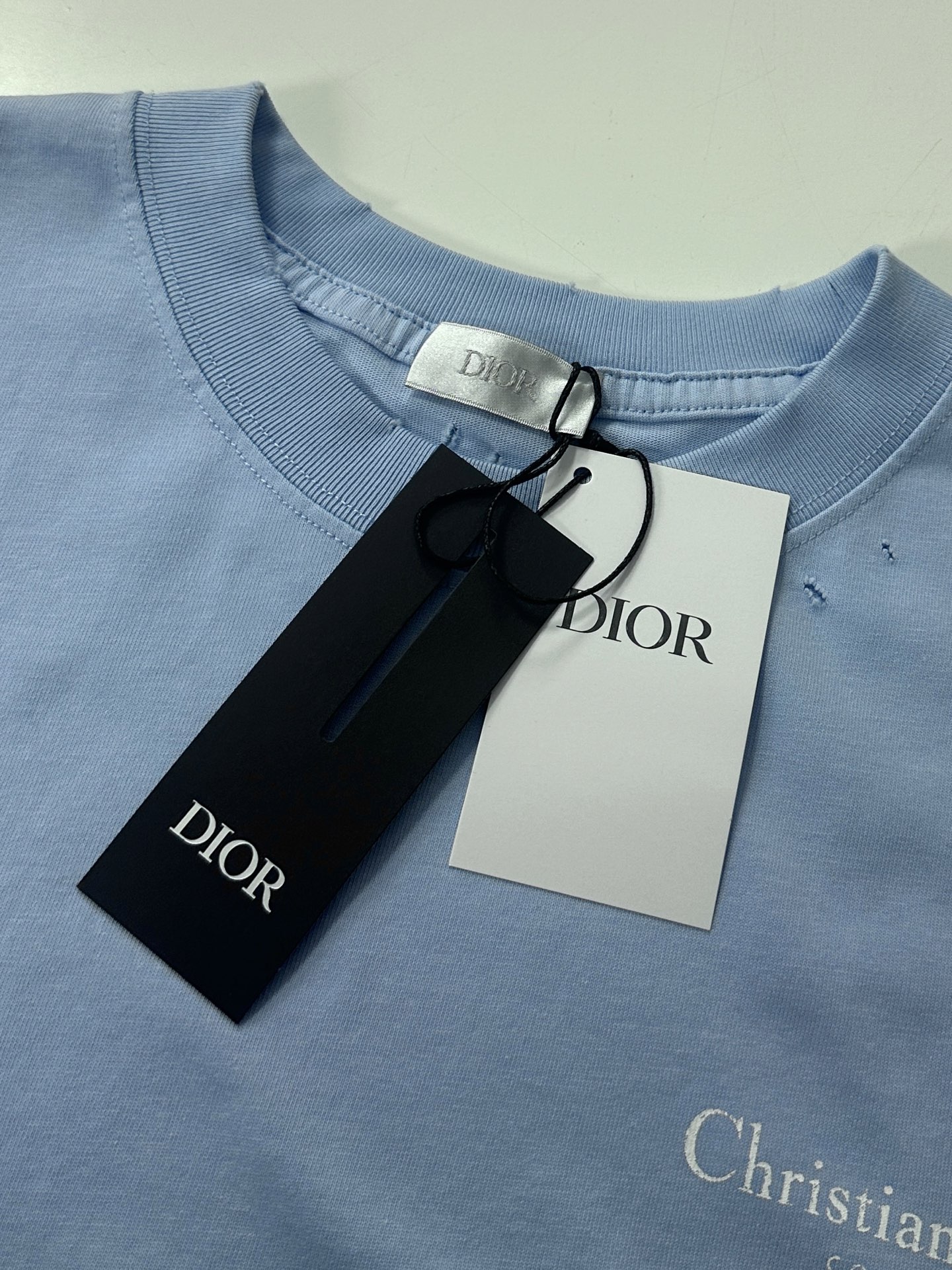 メンズ ディオール tシャツスーパーコピー Tシャツ 純綿 トップス 短袖 ゆったり プリント 柔らかい ブルー_8
