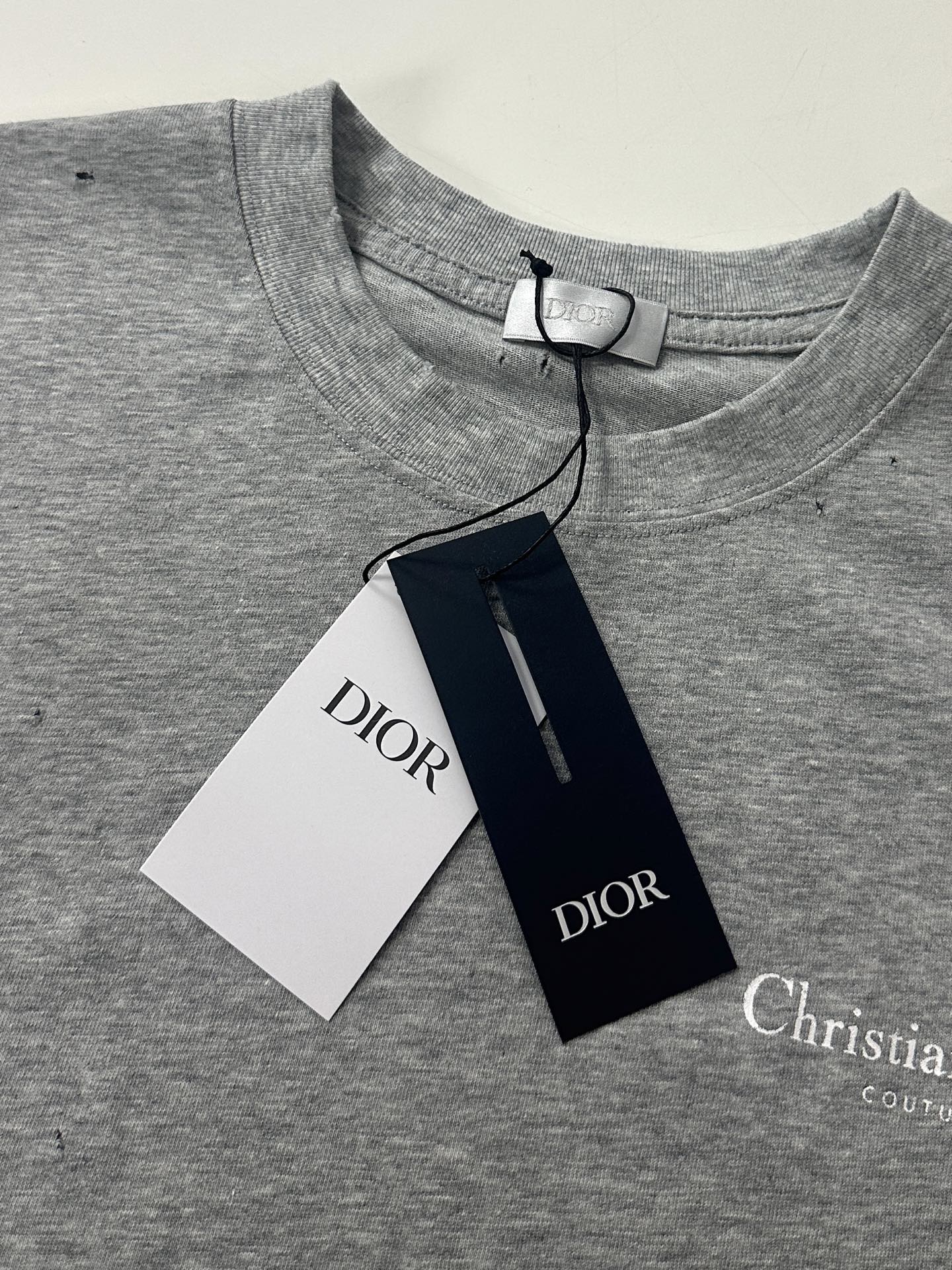 dior クマ tシャツ偽物 Tシャツ 純綿 トップス 短袖 ゆったり プリント 柔らかい グレー_5