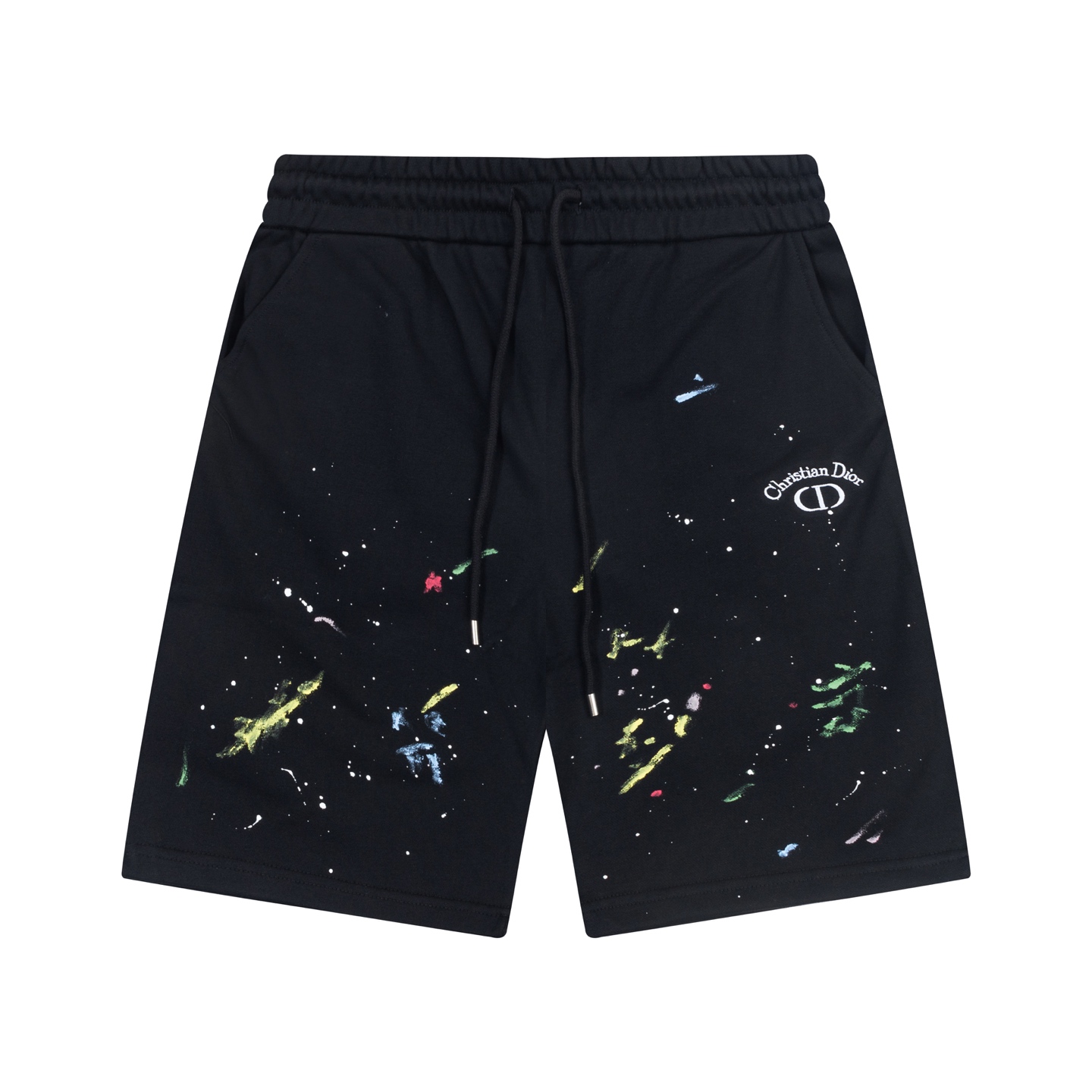 dior 半ズボンスーパーコピー ショットパンツ 夏新品 ビーチ カジュアル プリント 男女兼用 ブラック_1