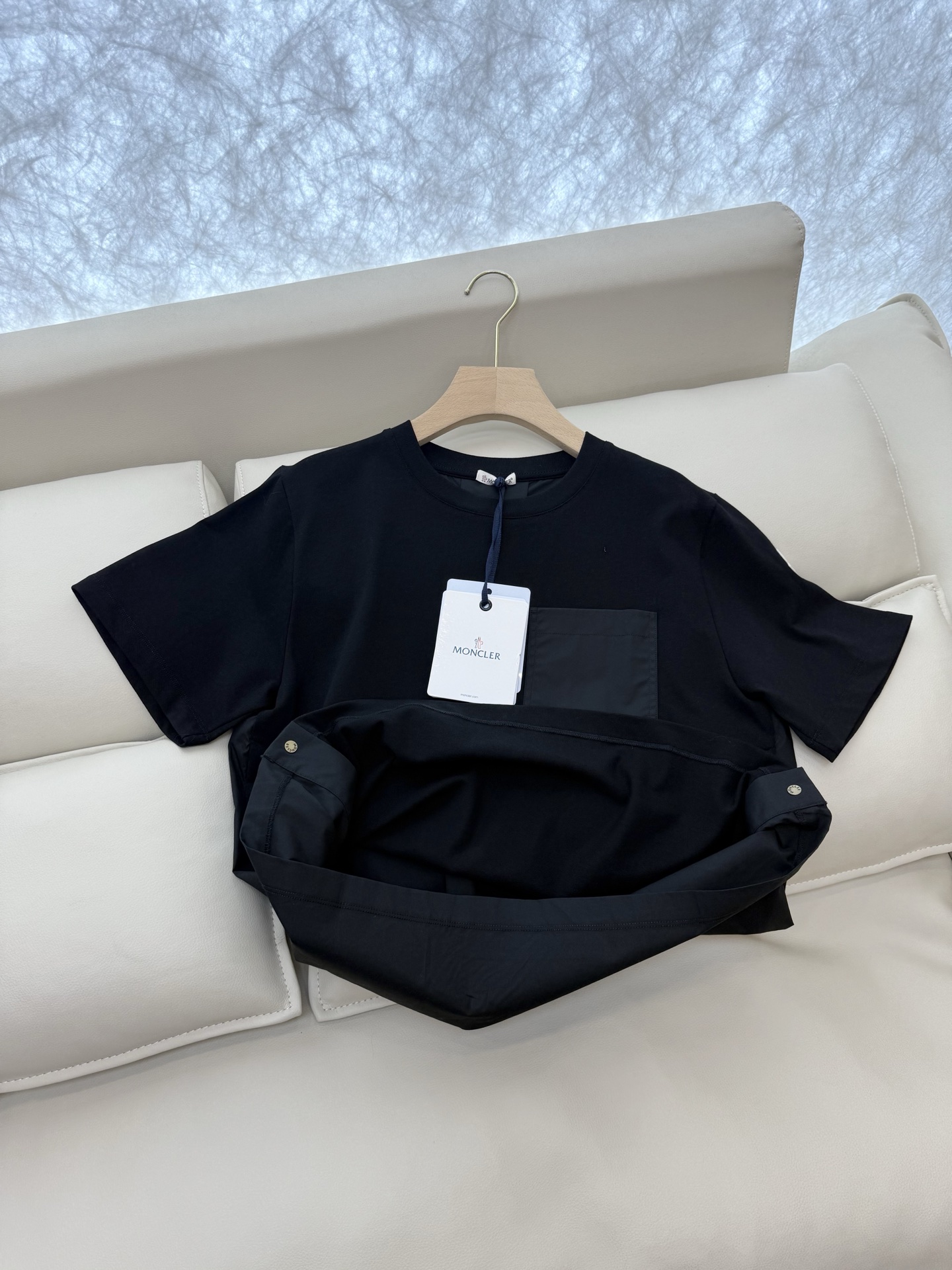 メンズ モンクレールtシャツ偽物 トップス 短袖 プリント 柔軟 綿100％ ブラック_5