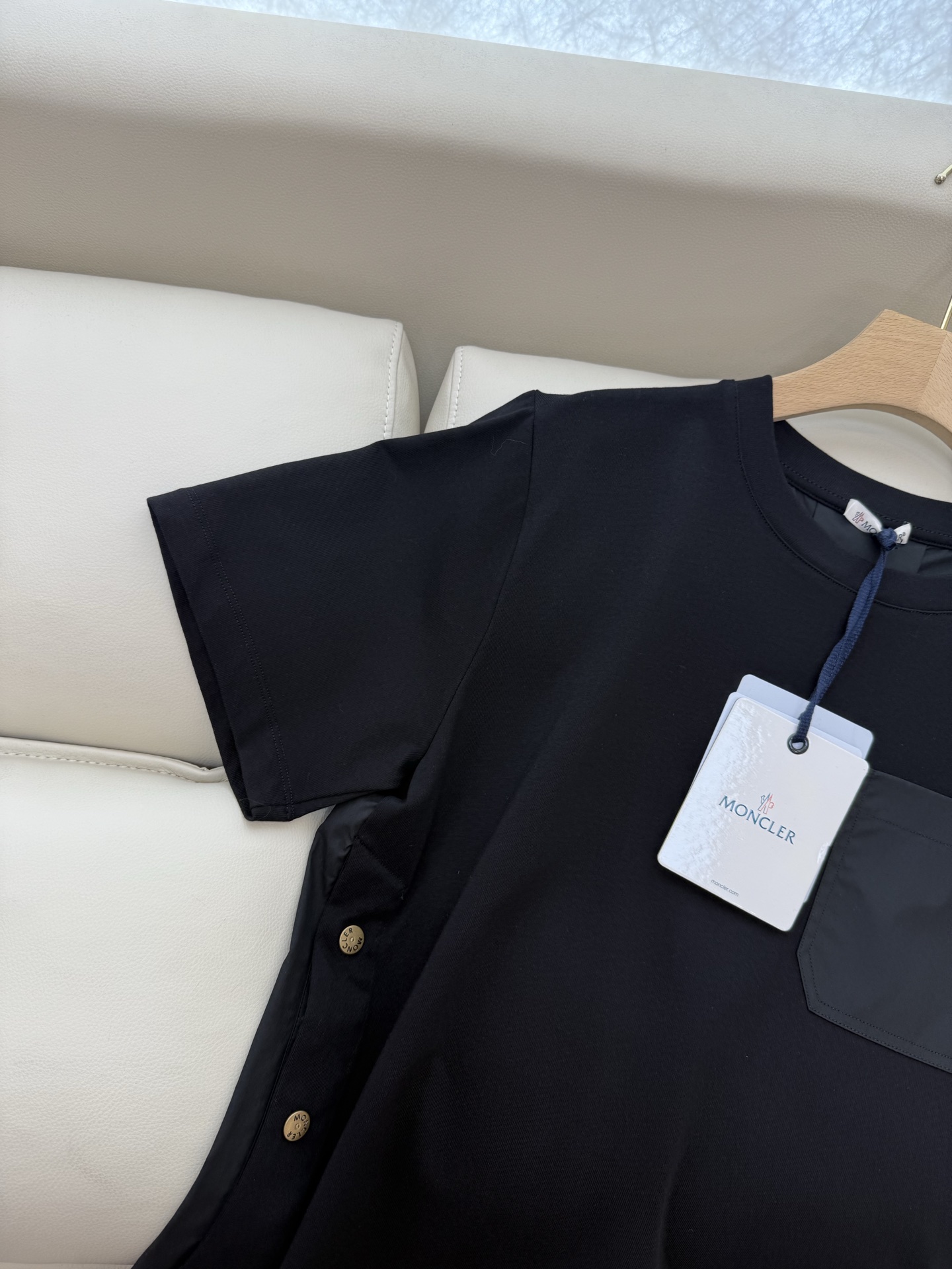 メンズ モンクレールtシャツ偽物 トップス 短袖 プリント 柔軟 綿100％ ブラック_8