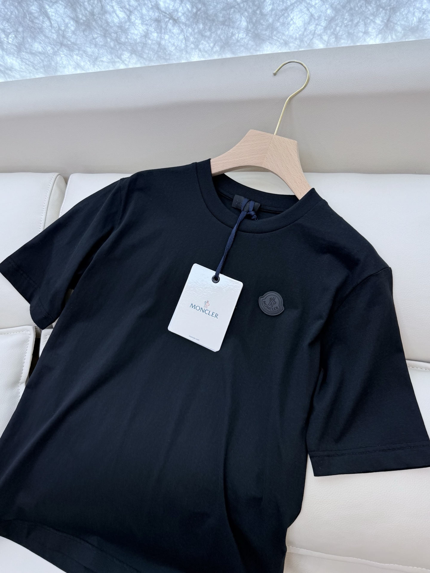 モンクレールtシャツサイズコピー トップス 短袖 プリント 柔軟 綿100％ シンプル M8802 ブラック_2