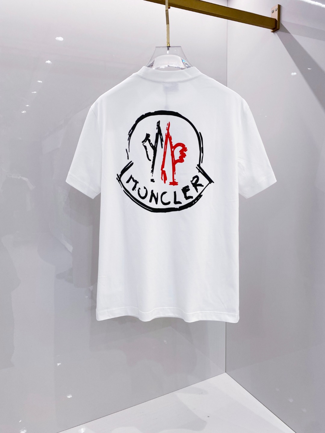 モンクレールtシャツメルカリ偽物 ロゴプリント トップス 短袖 柔らかい 綿100％ ホワイト_2