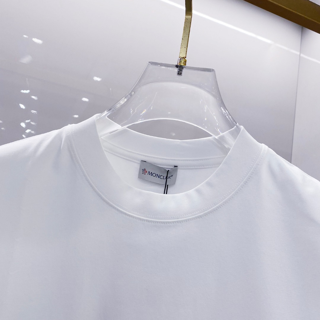 モンクレールtシャツメルカリ偽物 ロゴプリント トップス 短袖 柔らかい 綿100％ ホワイト_5