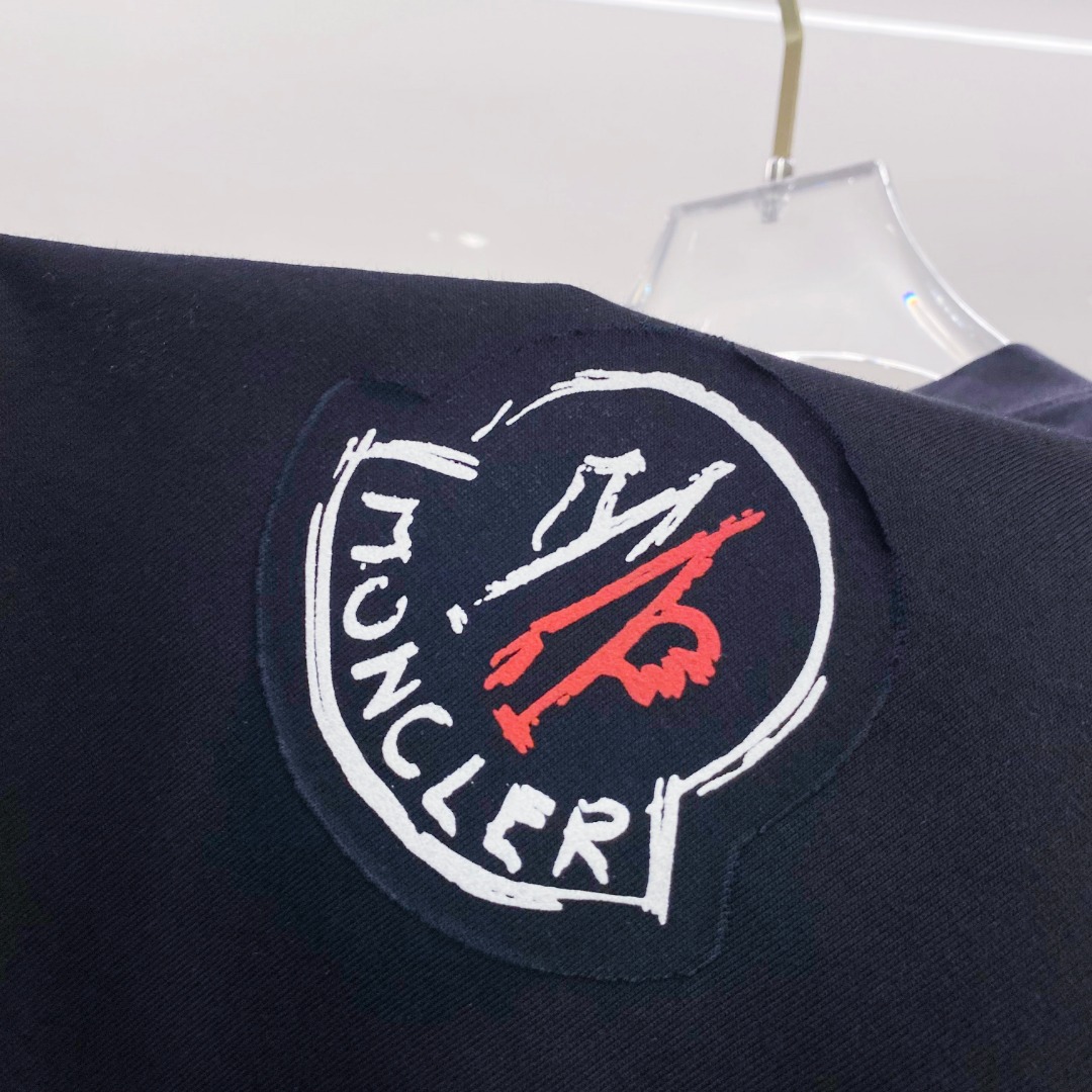 モンクレールtシャツ 買取コピー ロゴプリント トップス 短袖 柔らかい 綿100％ ブラック_7