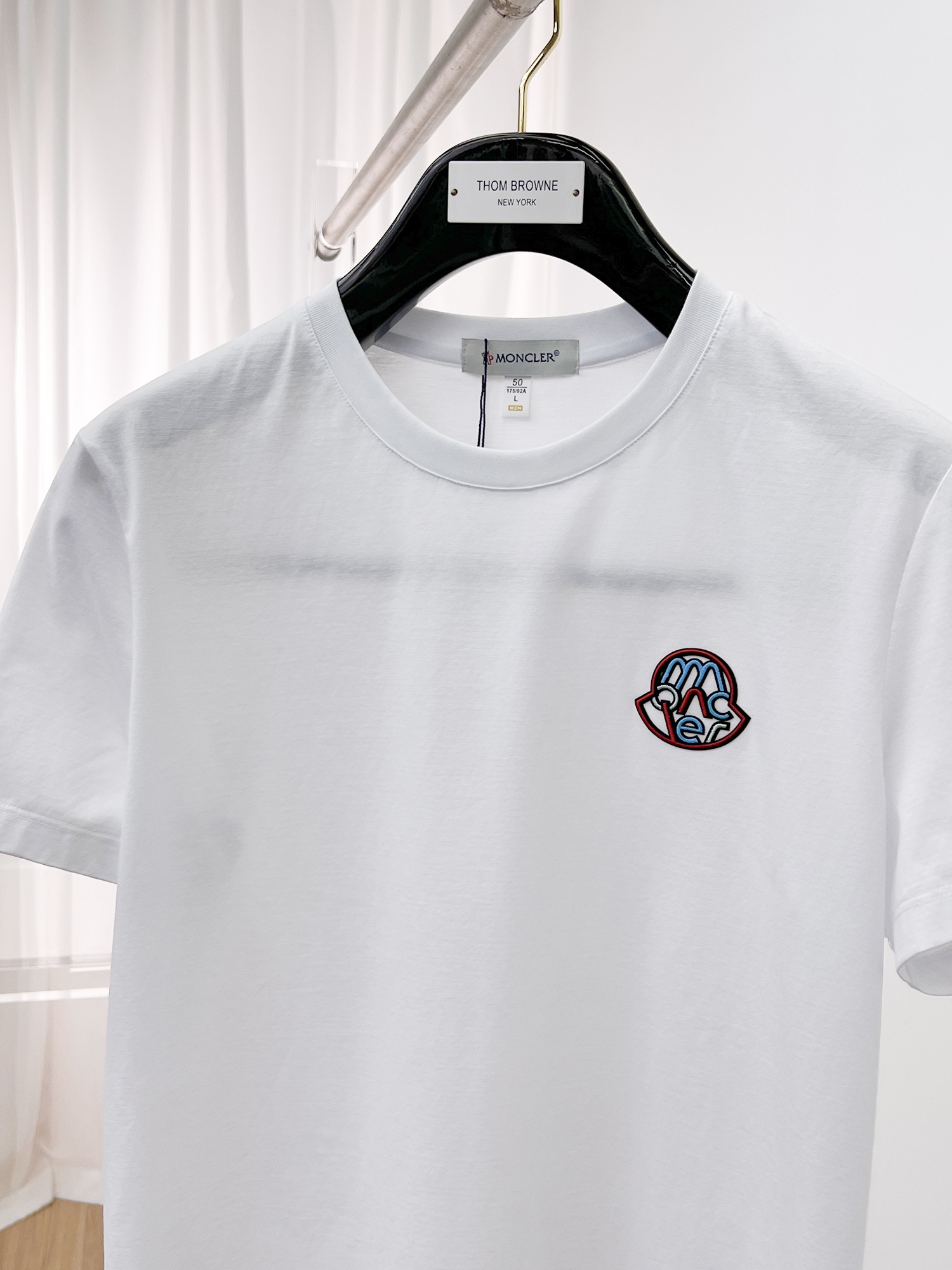 人気品 モンクレールtシャツ キッズ偽物 ロゴプリント トップス 短袖 柔らかい 綿100％ ホワイト_2