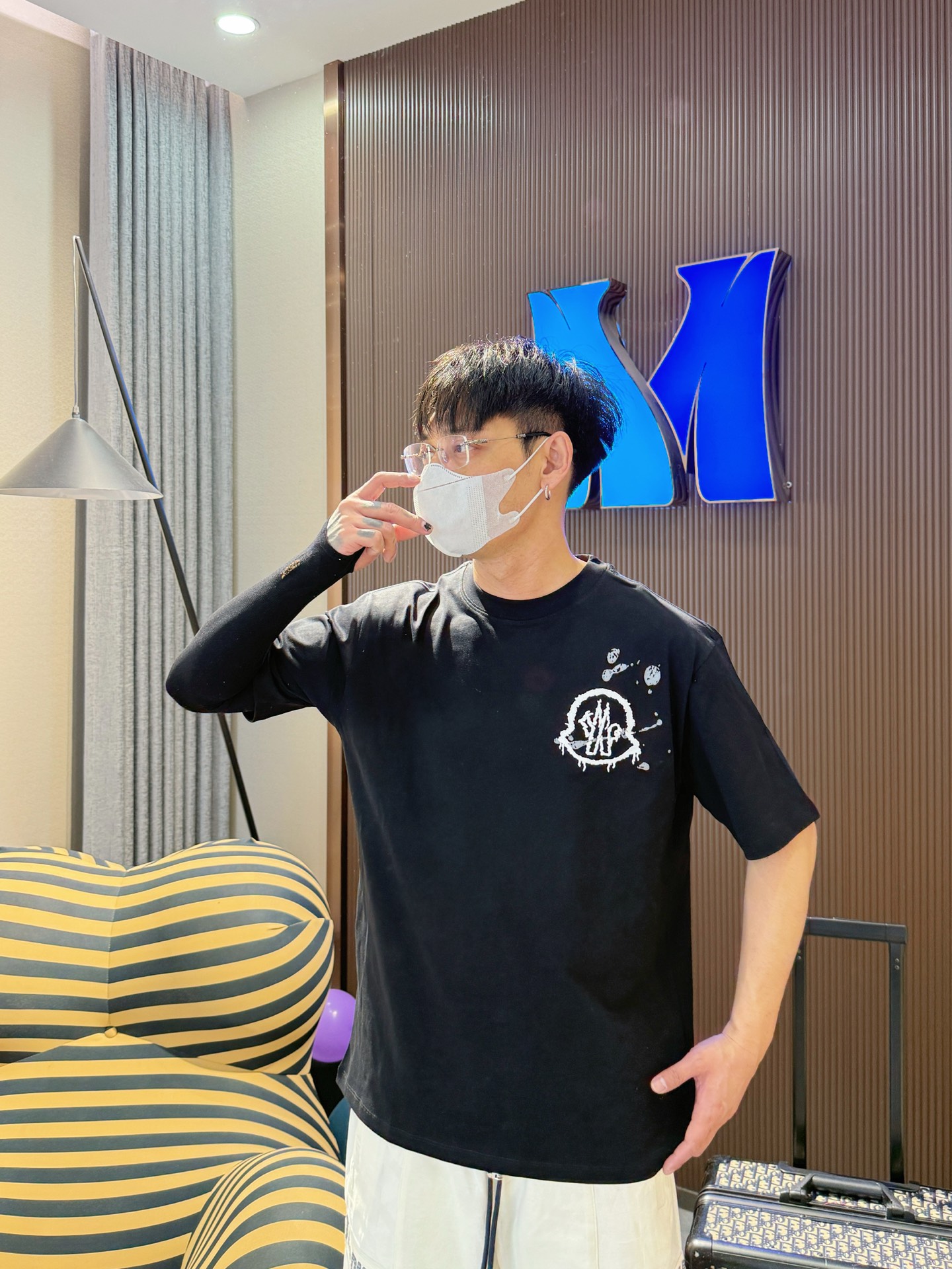 モンクレールtシャツ サイズ感スーパーコピー 柔らかい 綿100％ プリント トップス 短袖 ブラック_2