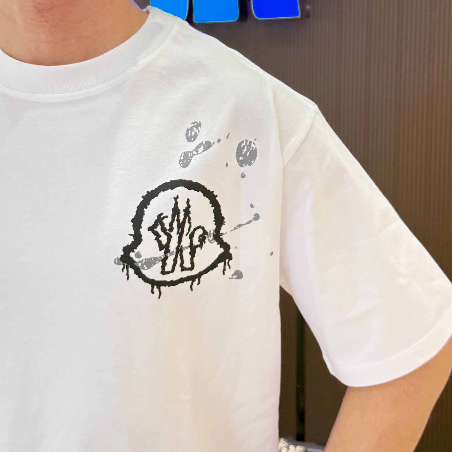 モンクレールtシャツ コーデ偽物 柔らかい 綿100％ プリント トップス 短袖 ホワイト_8