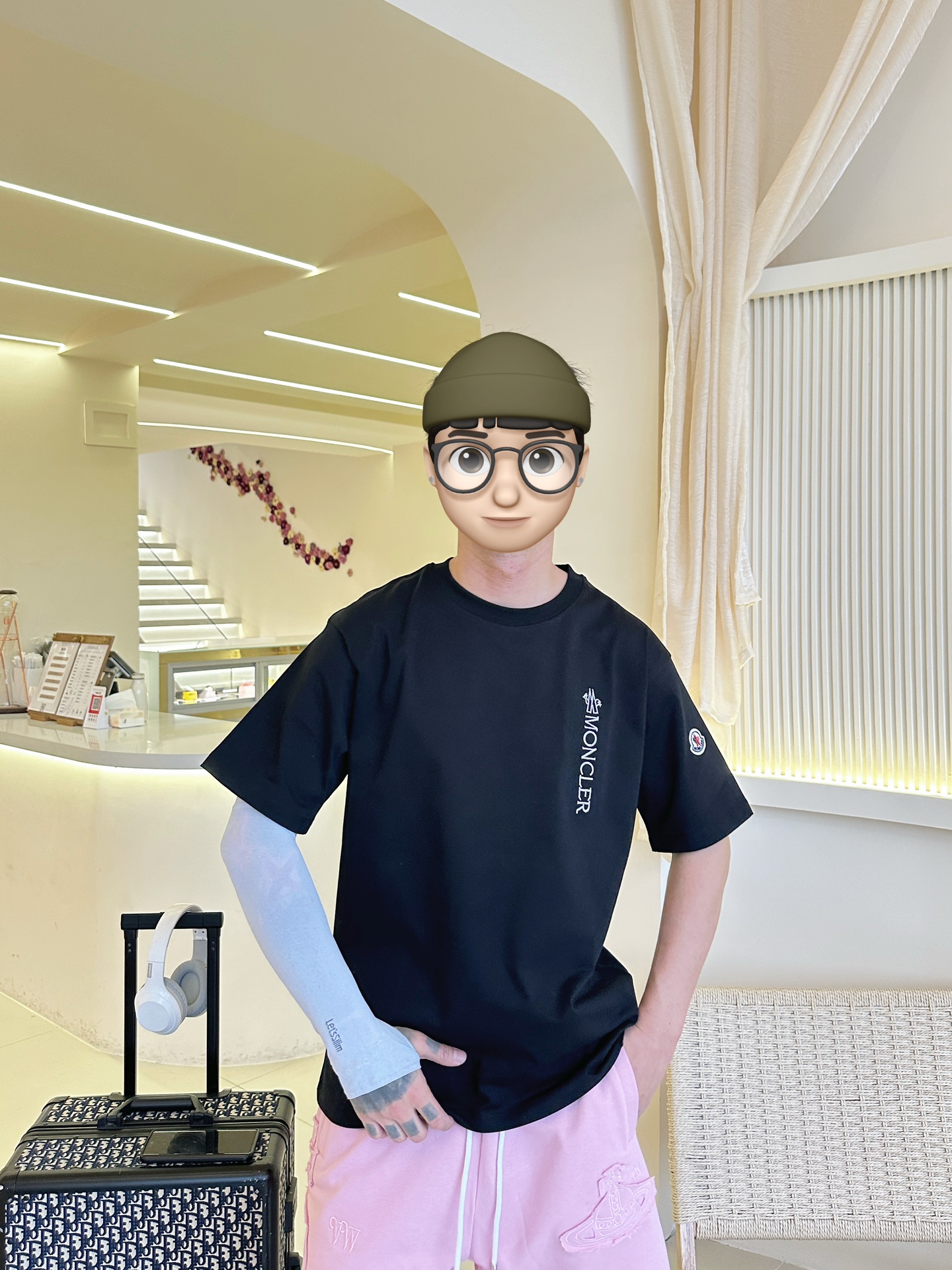 爆買いで大得価のモンクレールの服偽物 なつ服 綿100％ プリント トップス 短袖 ブラック_2