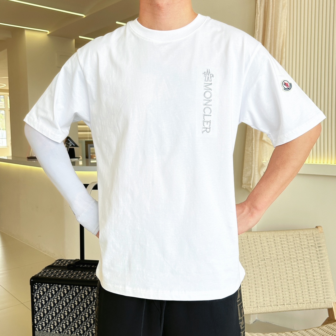 爆買いで大得価のモンクレール半袖tシャツコピー なつ服 綿100％ プリント トップス 短袖 ホワイト_7