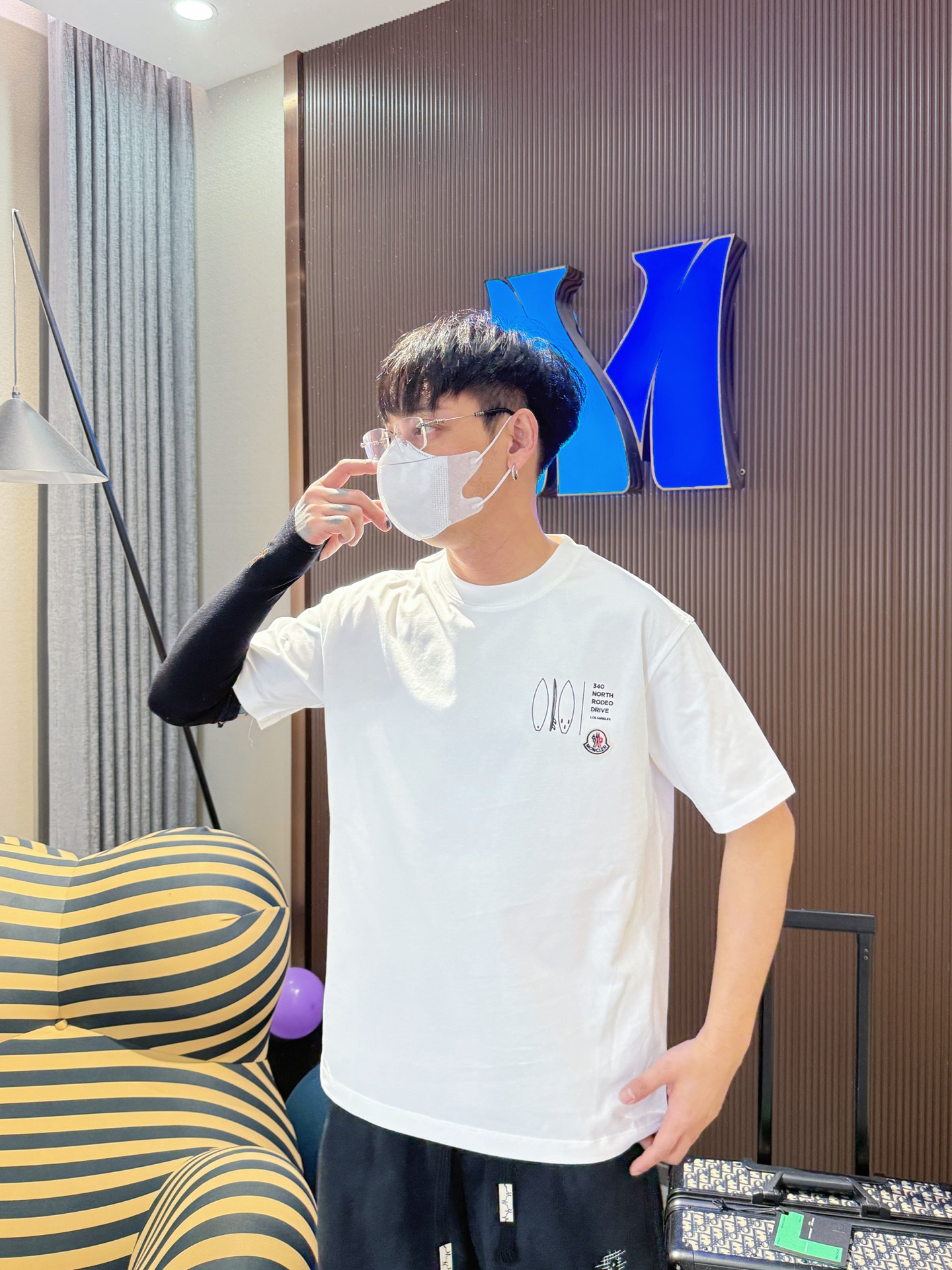 モンクレールロゴtシャツ偽物 綿100％ プリント トップス 短袖 ファッション ホワイト_3