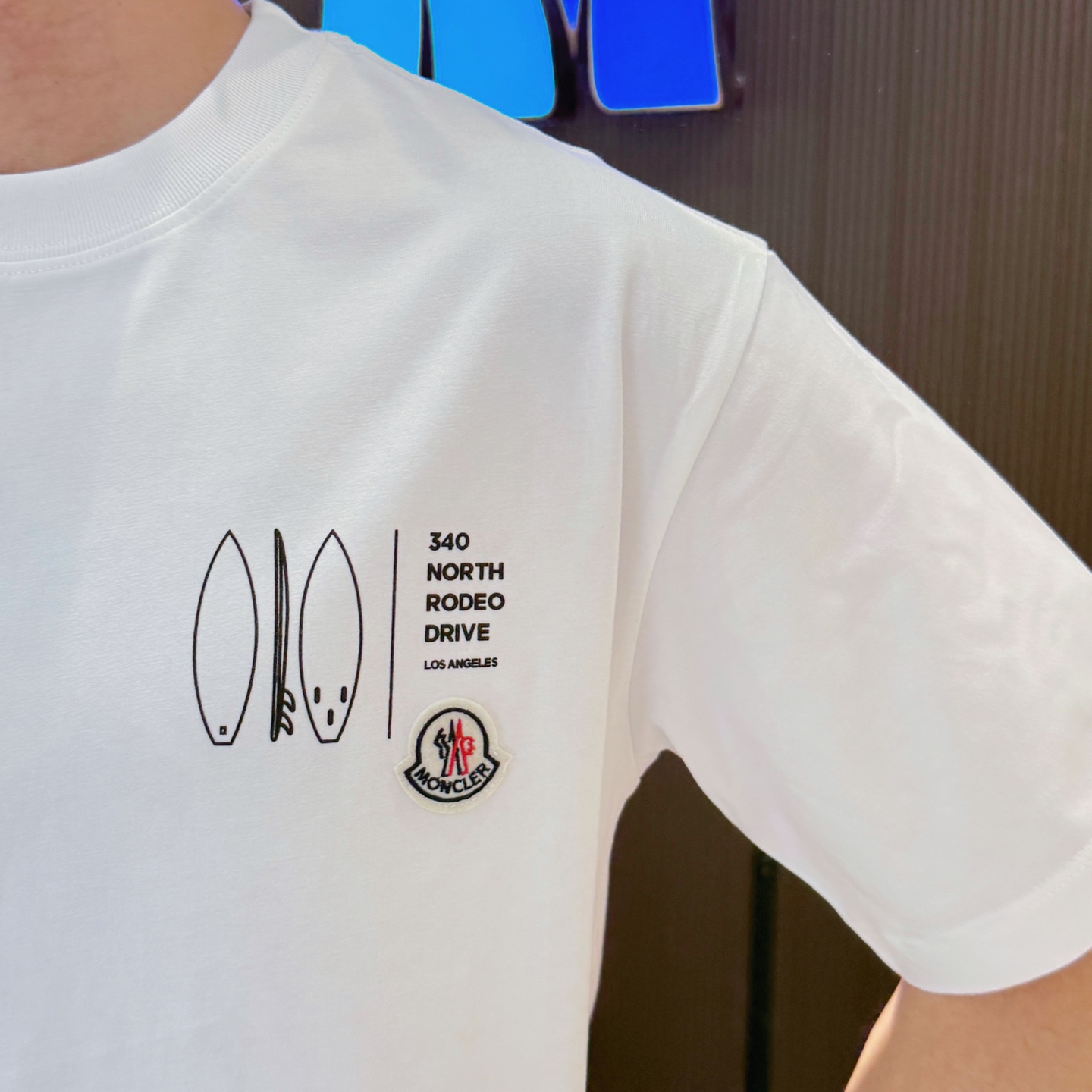 モンクレールロゴtシャツ偽物 綿100％ プリント トップス 短袖 ファッション ホワイト_8