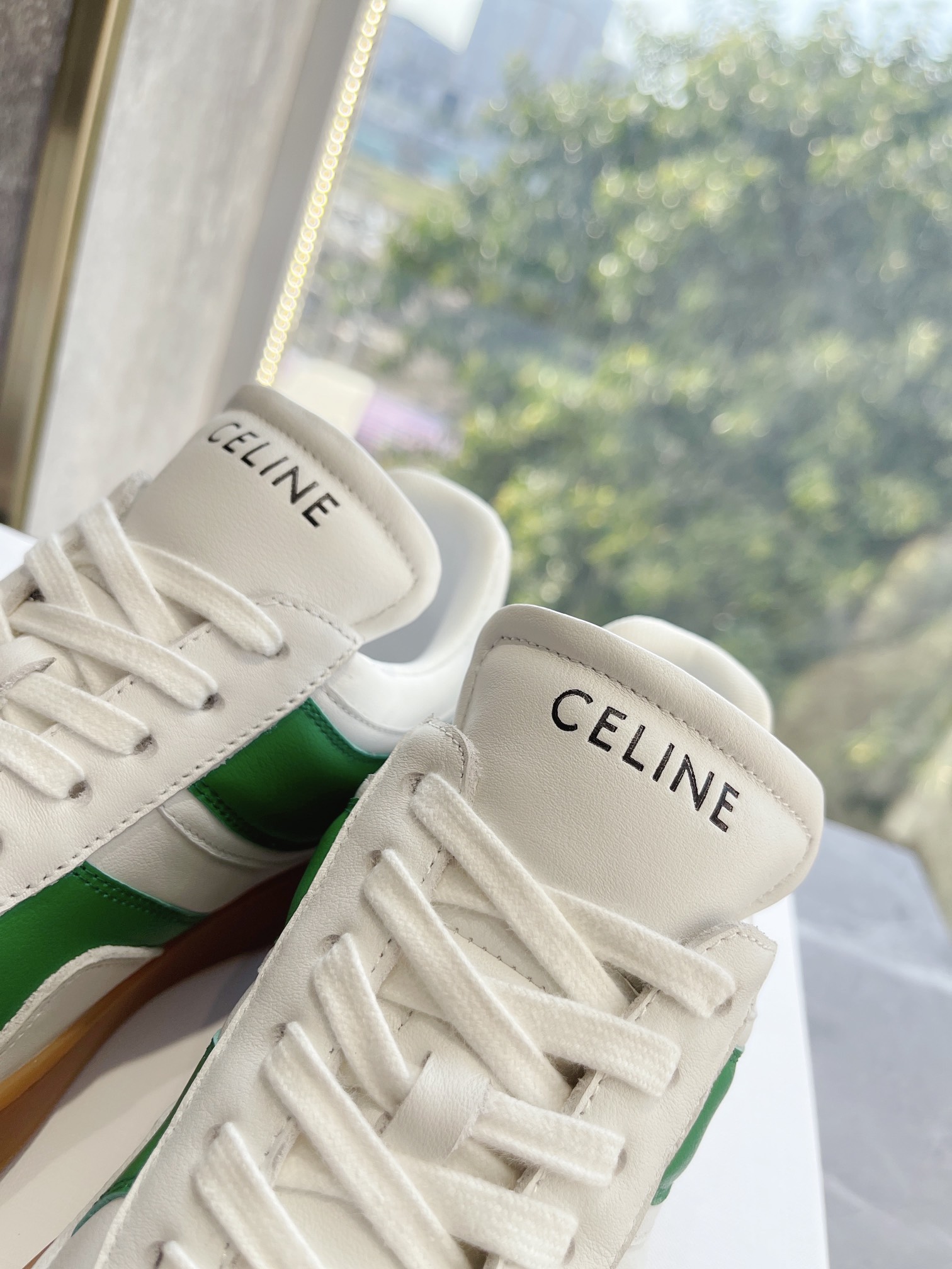 celine 厚底 スニーカースーパーコピー ランニング カジュアル シンプル 柔軟 本革 ホワイト_5