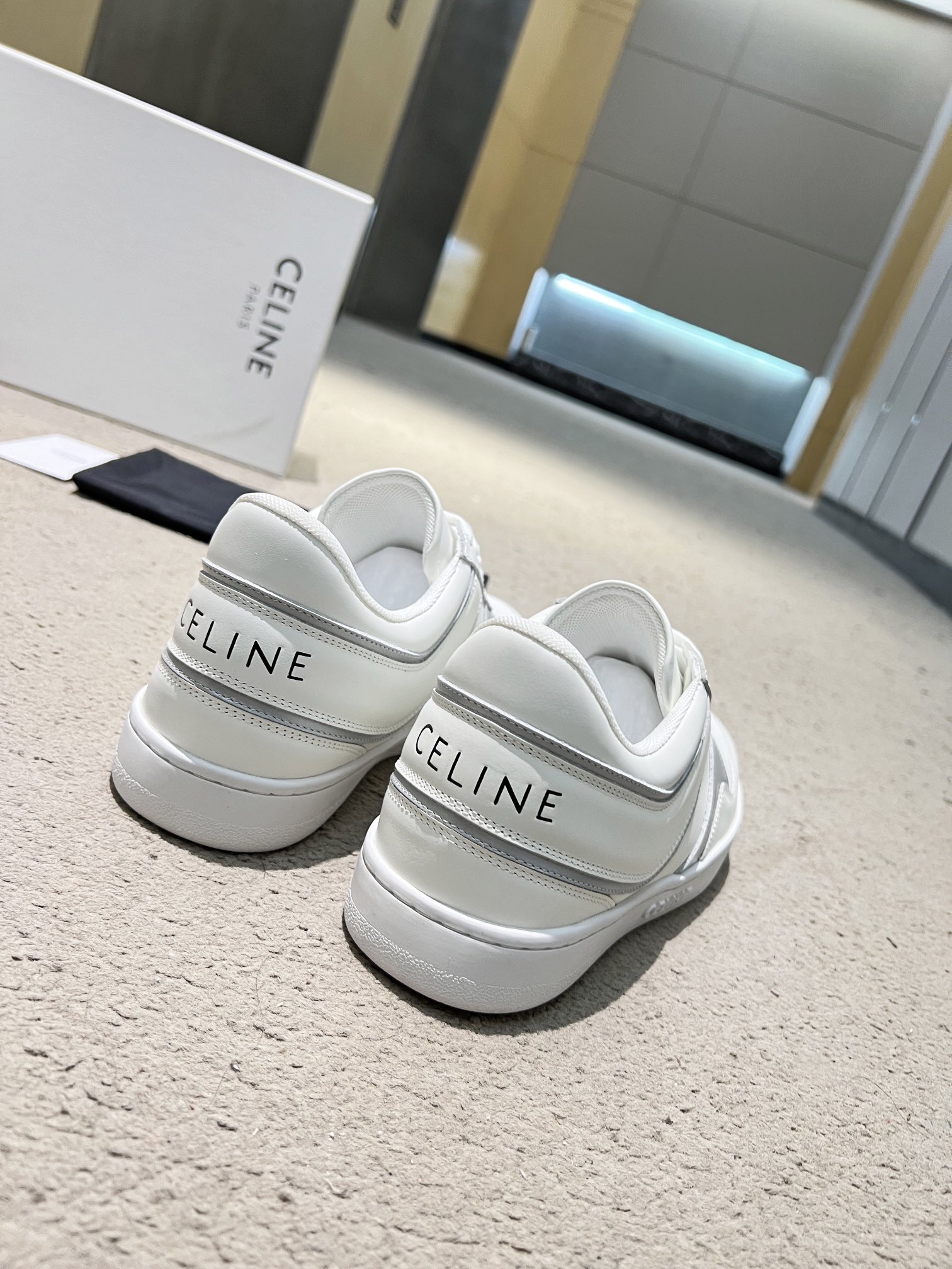 celine スニーカー レディース偽物 柔軟 本革 ランニング カジュアル シンプル ホワイト_6