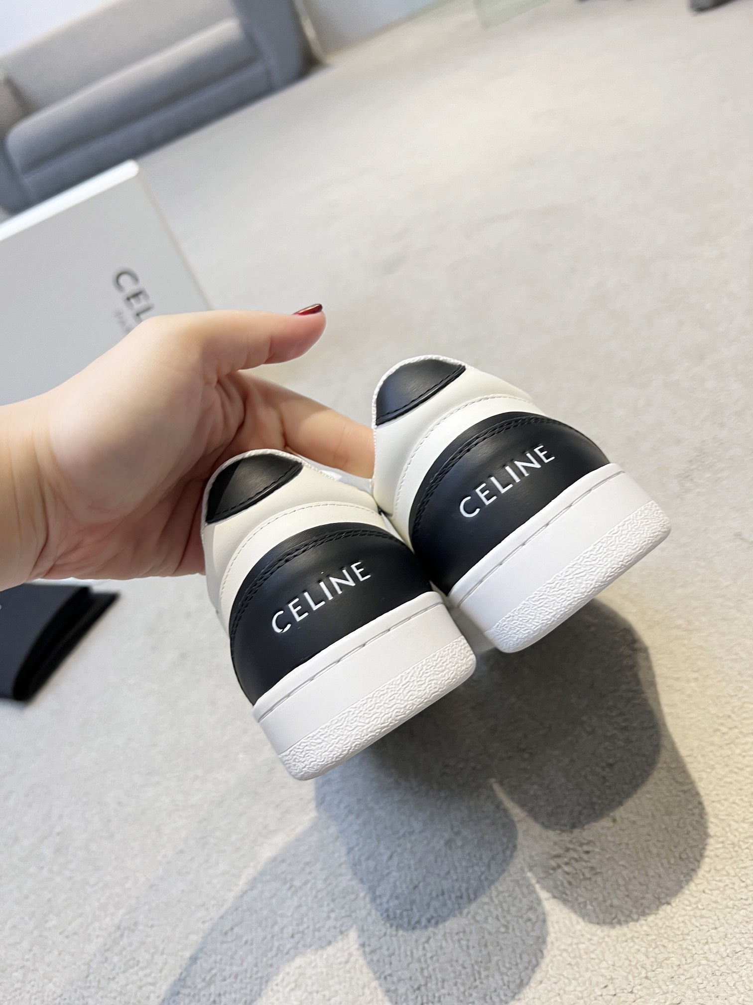 celine スニーカー メンズコピー 柔軟 本革 ランニング カジュアル シンプル ホワイト_6