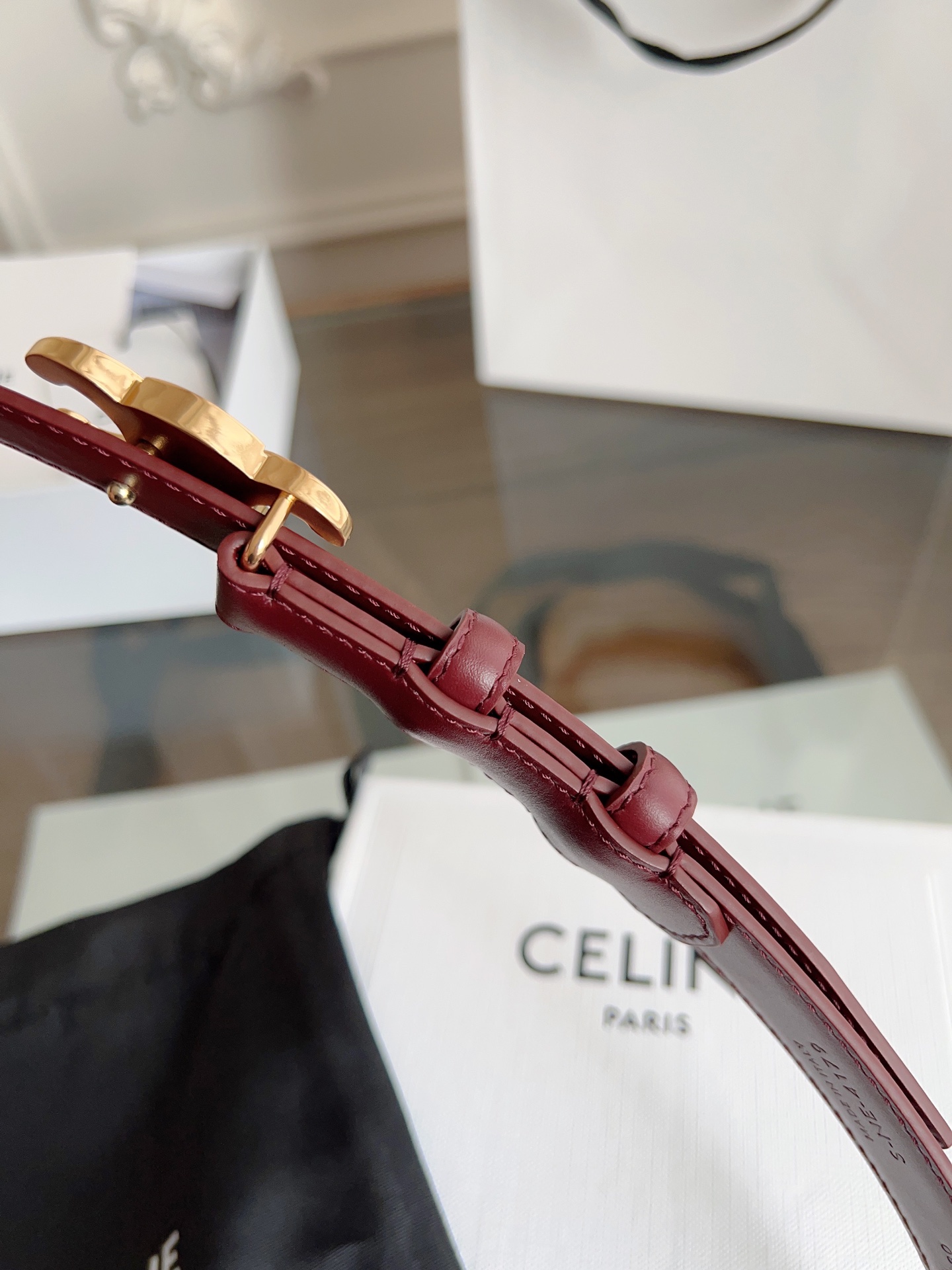 大人気でお買い得なセリーヌベルトバッグ激安通販 本革 レザー 優雅レディ ビジネス 通勤 レッド_7