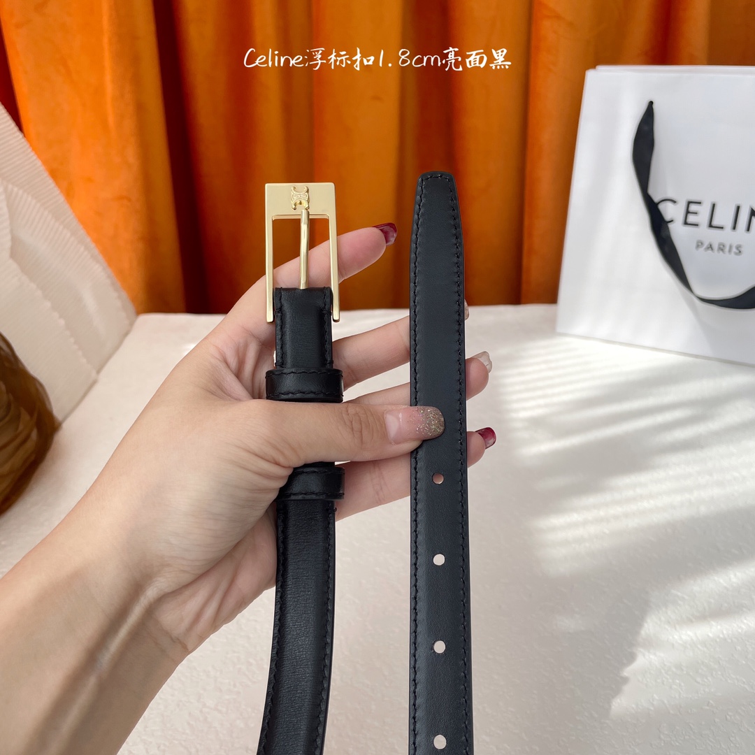 限定の人気 セリーヌ アメリカスーパーコピー 本革 レザー 優雅レディ 細い ブラック_5