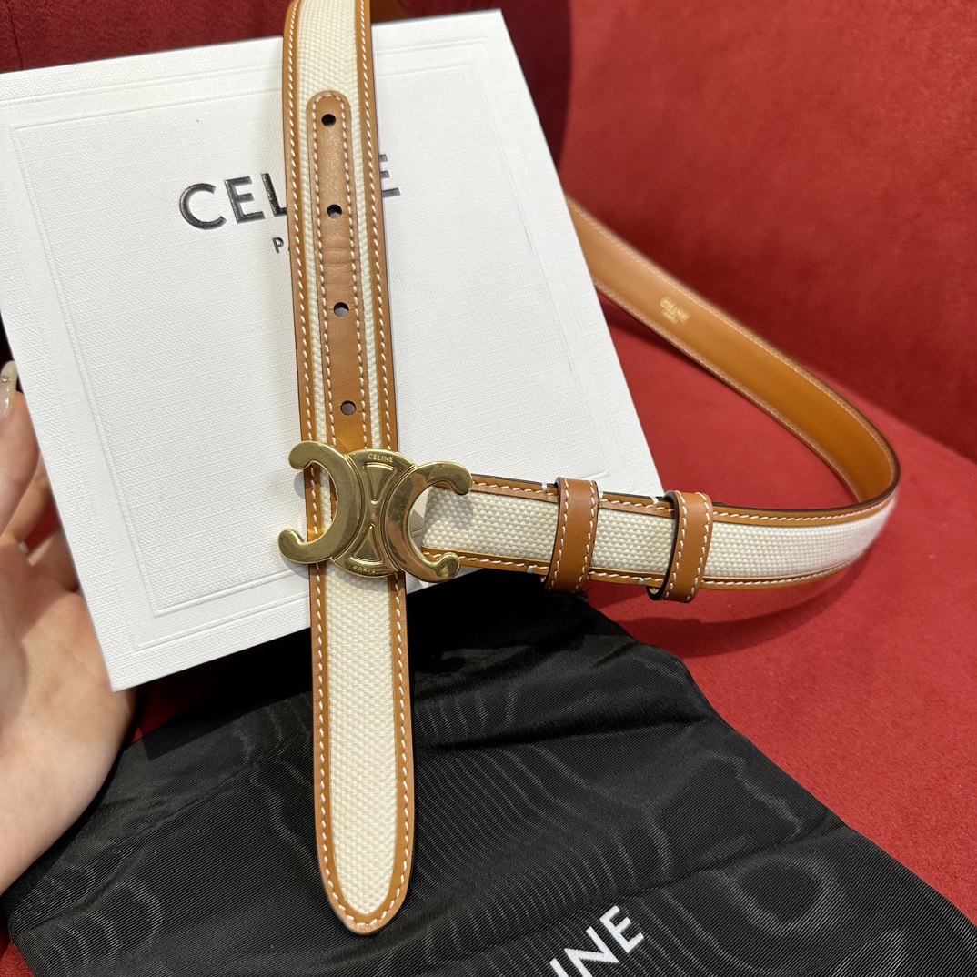 オンライン限定 セリーヌ セーズ インスタ偽物 ベルト 本革 レザー 優雅レディ 細い 上質 ブラウン_7