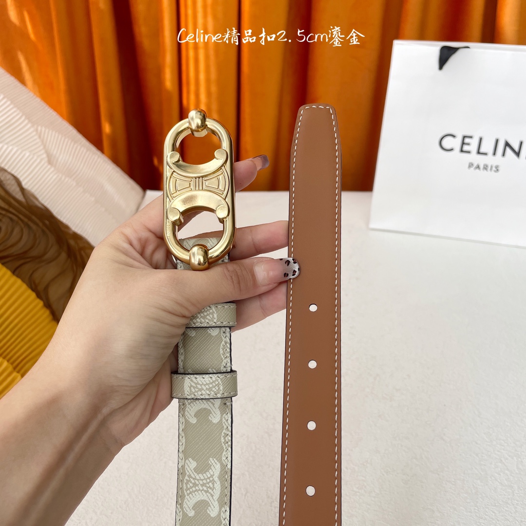 セリーヌ ベルトナノスーパーコピー おしゃれ 本革 レザー 優雅レディ 細い ホワイト_3