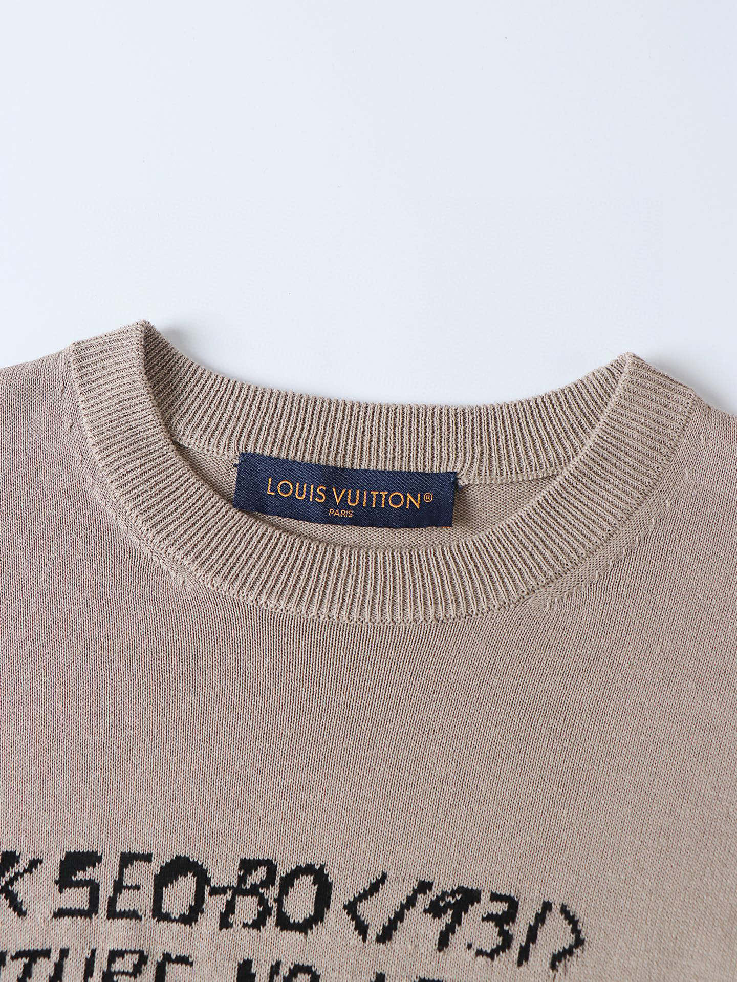 ルイヴィトンtシャツ偽物 ロゴ刺繍 トップス 短袖 100％綿 シンプル グレー_5