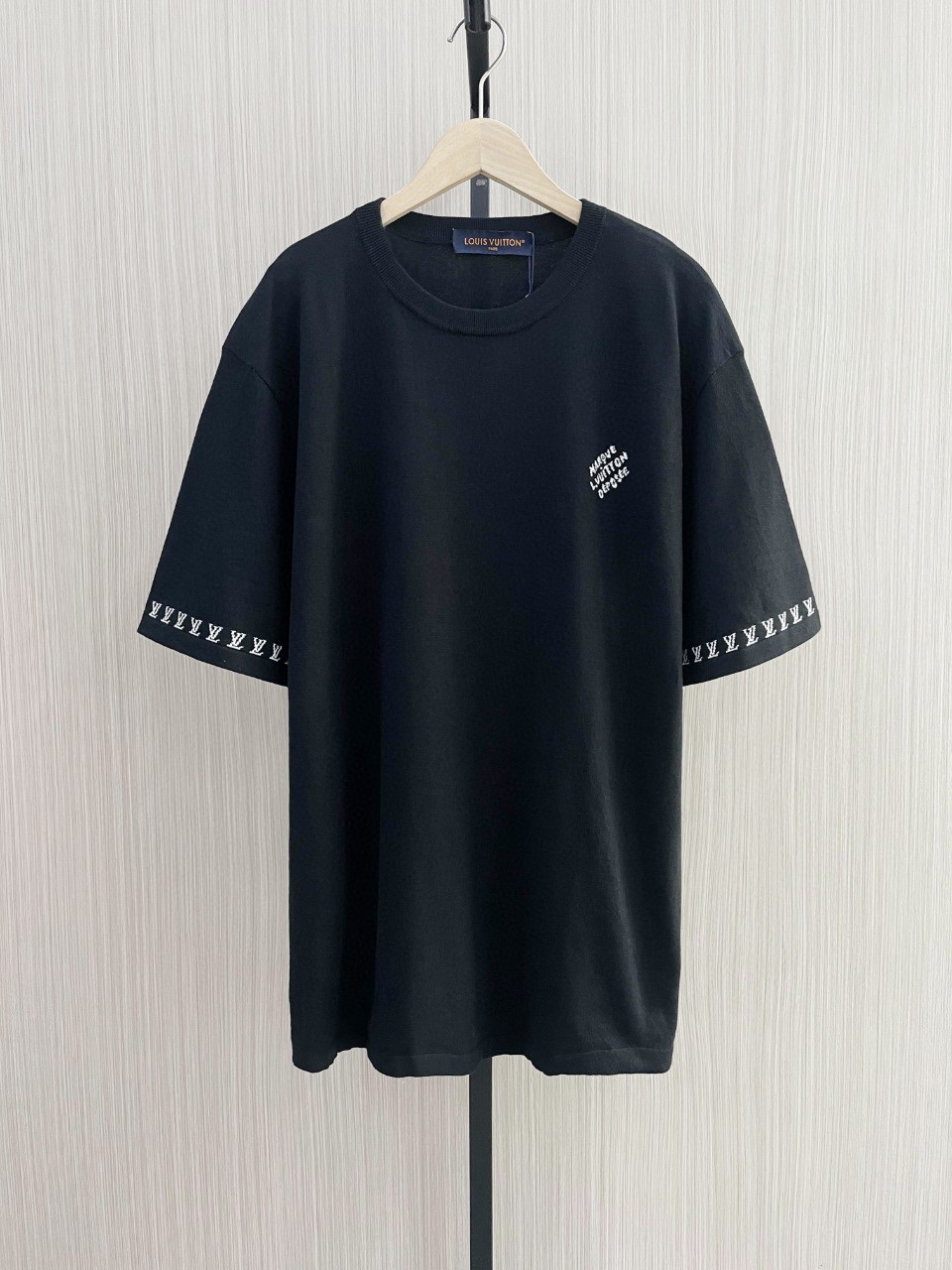 人気流行品 ルイヴィトンtシャツ メンズコピー  純綿 トップス 短袖 柔らかい ブラック_3