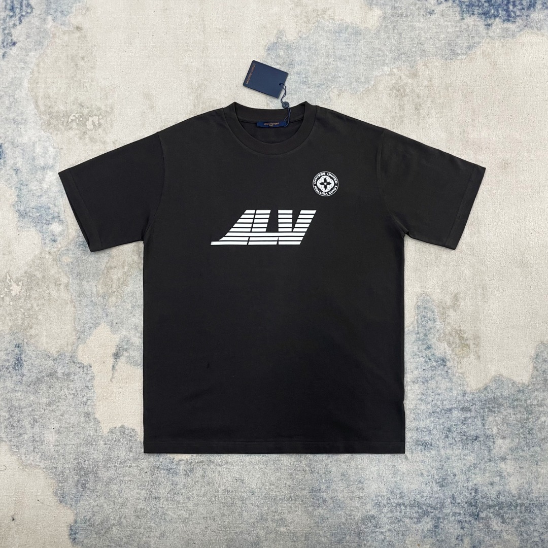 高級感溢れる ルイヴィトンtシャツ新作スーパーコピー  純綿 トップス 短袖 柔らかい ブラック_2