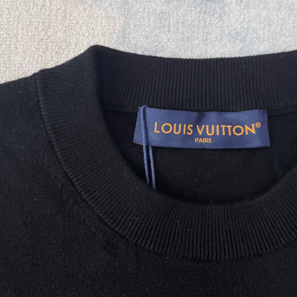 お買い得なルイヴィトンtシャツ レディースコピー 純綿 トップス 短袖 柔らかい プリント シンプル ブラック_5