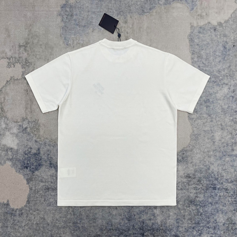 ヴィトン tシャツ 公式コピー 純綿 トップス 短袖 柔らかい プリント シンプル ホワイト_2