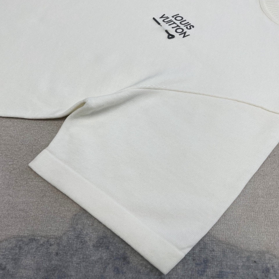 ヴィトン tシャツ 公式コピー 純綿 トップス 短袖 柔らかい プリント シンプル ホワイト_6