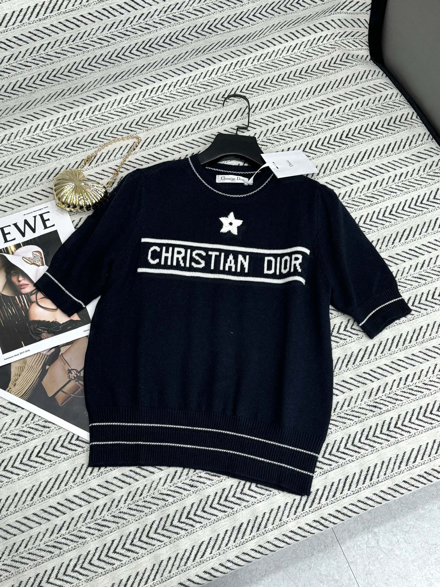 ディオールのtシャツコピー トップス 半袖 綿 ゆったり ロゴ刺繍 柔らかい 2色可選_6