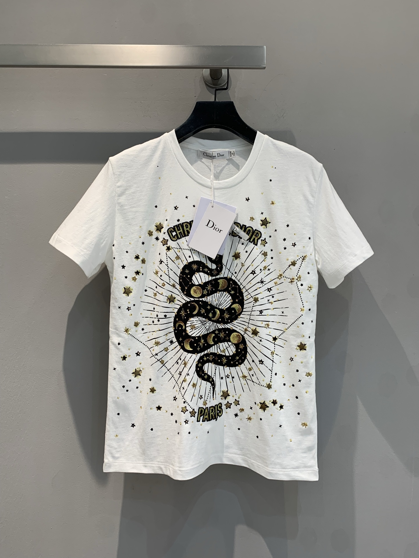 ディオール アトリエ tシャツスーパーコピー トップス 半袖 綿 ゆったり 柔らかい ホワイト_1