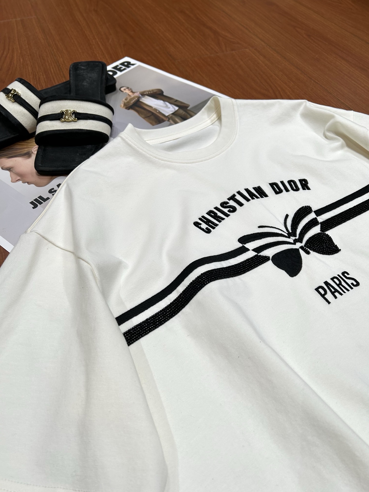 春夏新作 メンズ ディオール tシャツスーパーコピー トップス 半袖 綿 ゆったり プリント ホワイト_3