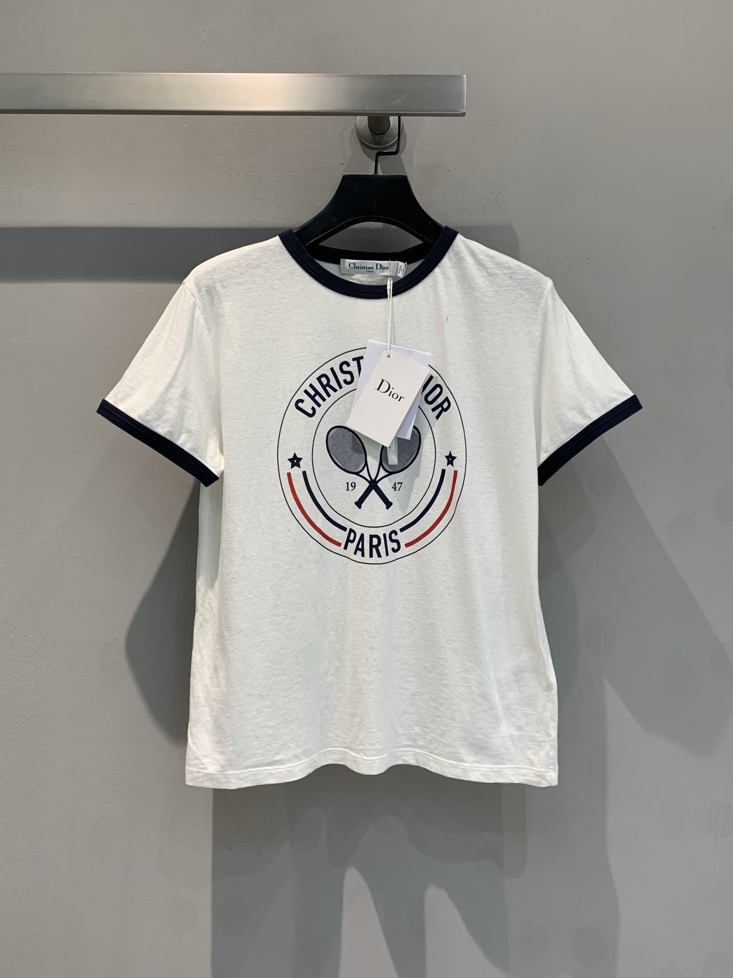 夏新作 dior クマ tシャツ偽物 トップス 半袖 綿 ゆったり プリント ホワイト_1