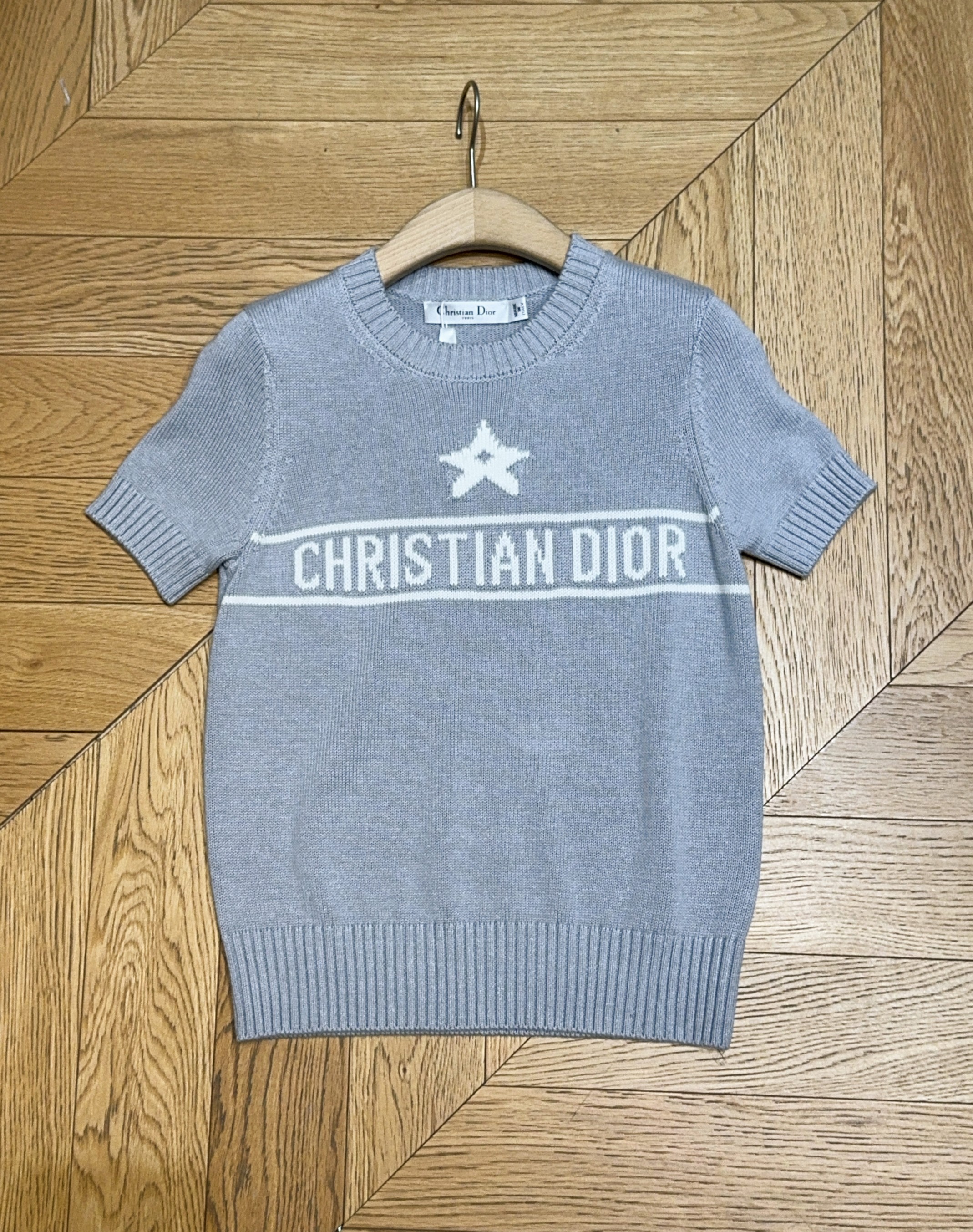 ディオール tシャツ コーデコピートップス 半袖 綿 ゆったり プリント 弾性がいい DF1068 ブルー_2