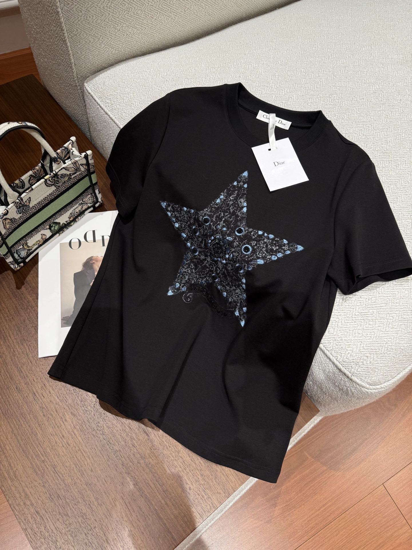 dior ステューシー tシャツスーパーコピー トップス 半袖 綿 ゆったり カジュアル ブラック_2