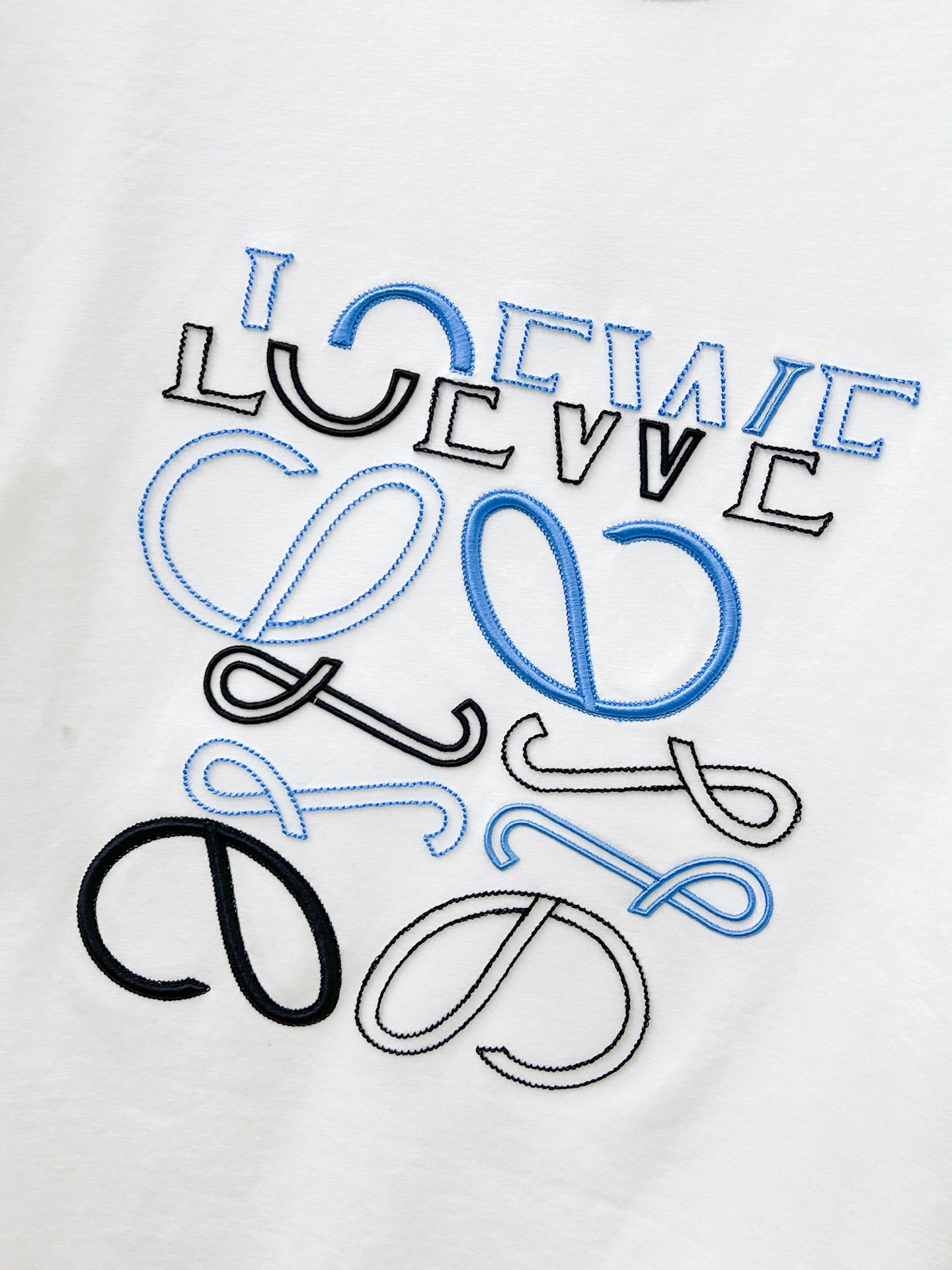 ロエベtシャツ レディース偽物 半袖 トップス 純綿 シンプル ロゴプリント ホワイト_4
