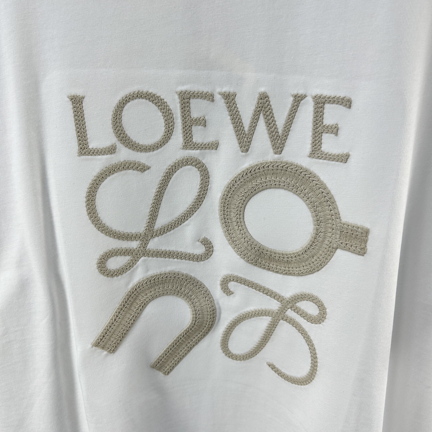 ロエベtシャツコーデスーパーコピー 半袖 トップス 純綿 シンプル プリント ホワイト_3