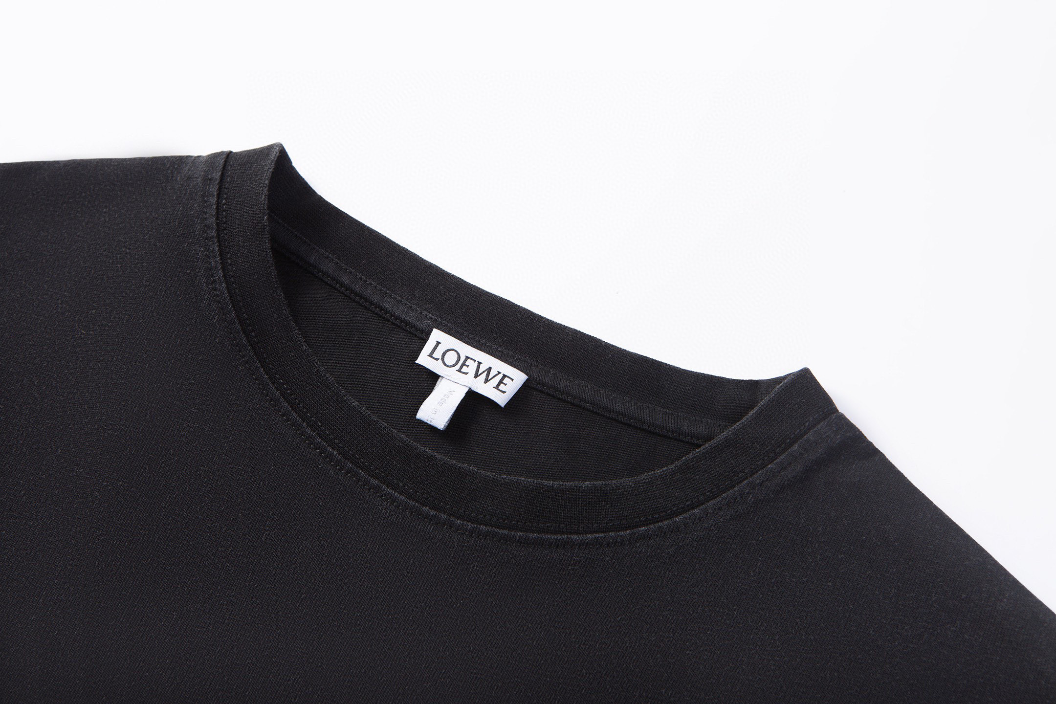 ロエベ クロップドtシャツスーパーコピー シンプル 半袖 トップス 純綿 プリント 柔らかい ブラック_4