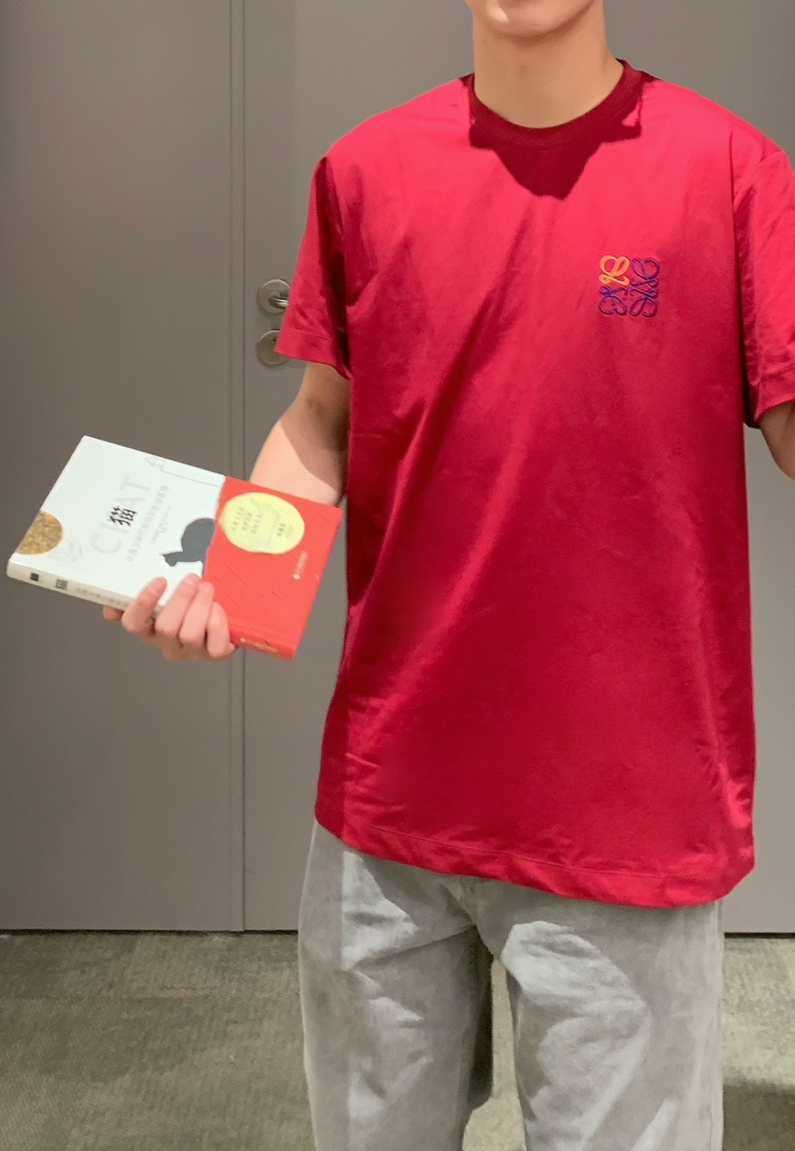 ロエベ tシャツ キッズ偽物 シンプル 半袖 トップス 純綿 ロゴ刺繍 柔らかい レッド_4