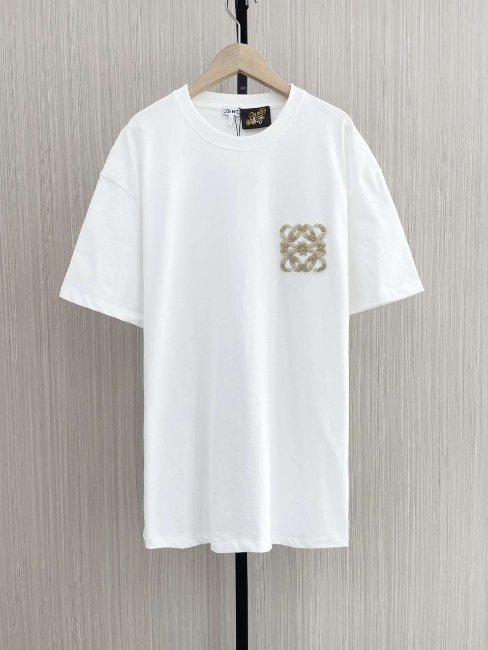 ロエベのtシャツスーパーコピー シンプル 半袖 トップス 純綿 ロゴ刺繍 柔らかい ホワイト_8