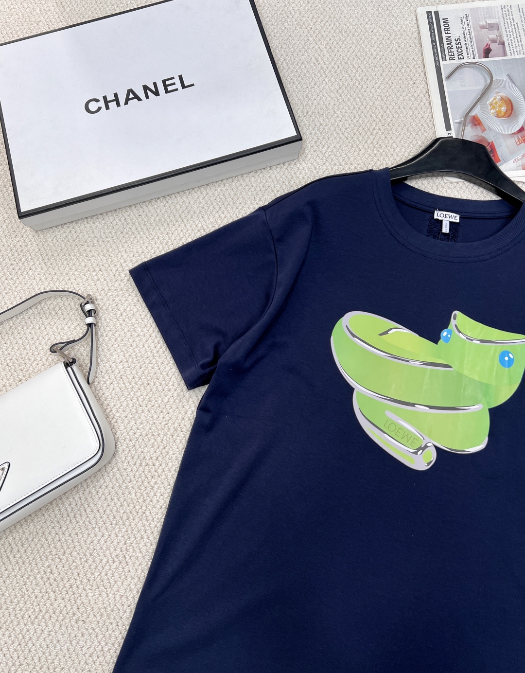 目を引く存在感 ロエベ tシャツ buymaコピー シンプル 半袖 トップス 純綿 ロゴ刺繍 柔らかい ブルー_3