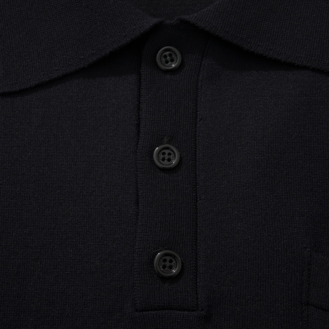 gucci シャツ偽物 純綿 トップス 半袖 ポロシャツ ゆったり シンプル ブラック_6