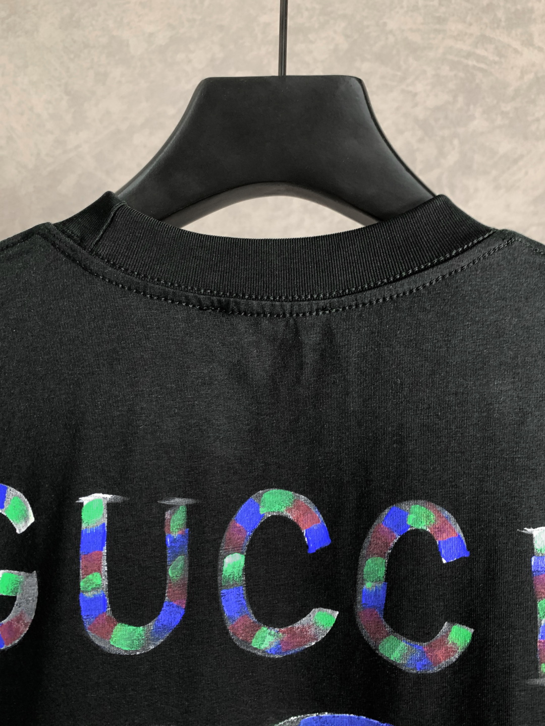 gucci メンズ シャツスーパーコピー 男女兼用 トップス 100%綿 ゆったり tシャツ ブラック_3