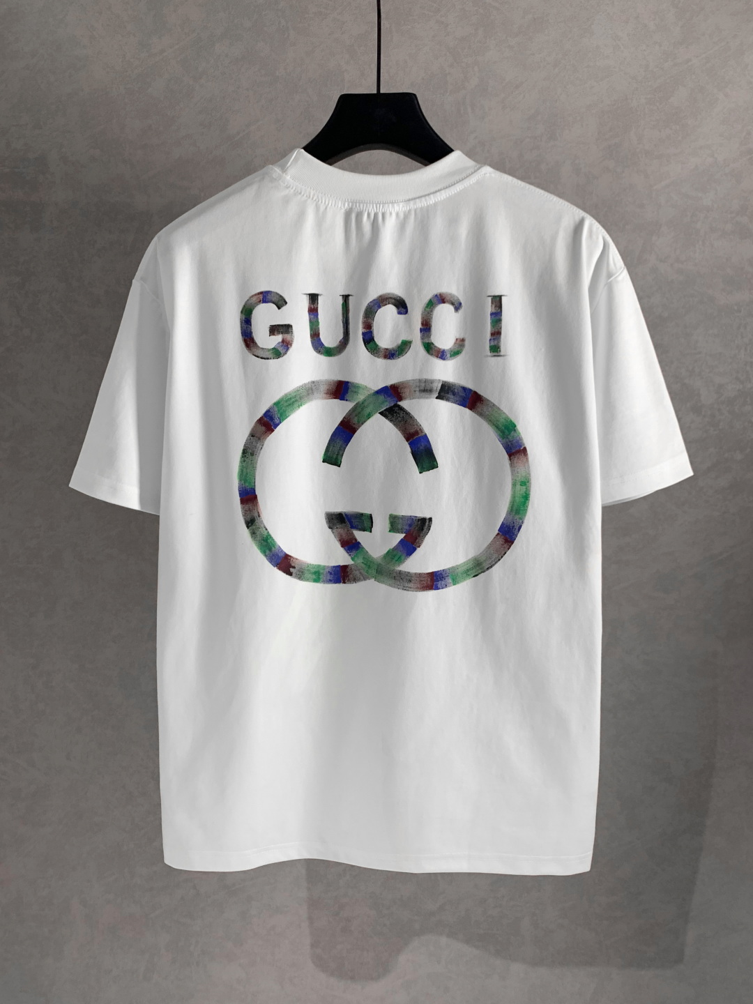 gucci ドナルド t シャツ偽物 男女兼用 トップス 100%綿 ゆったり 高品質 ホワイト_1