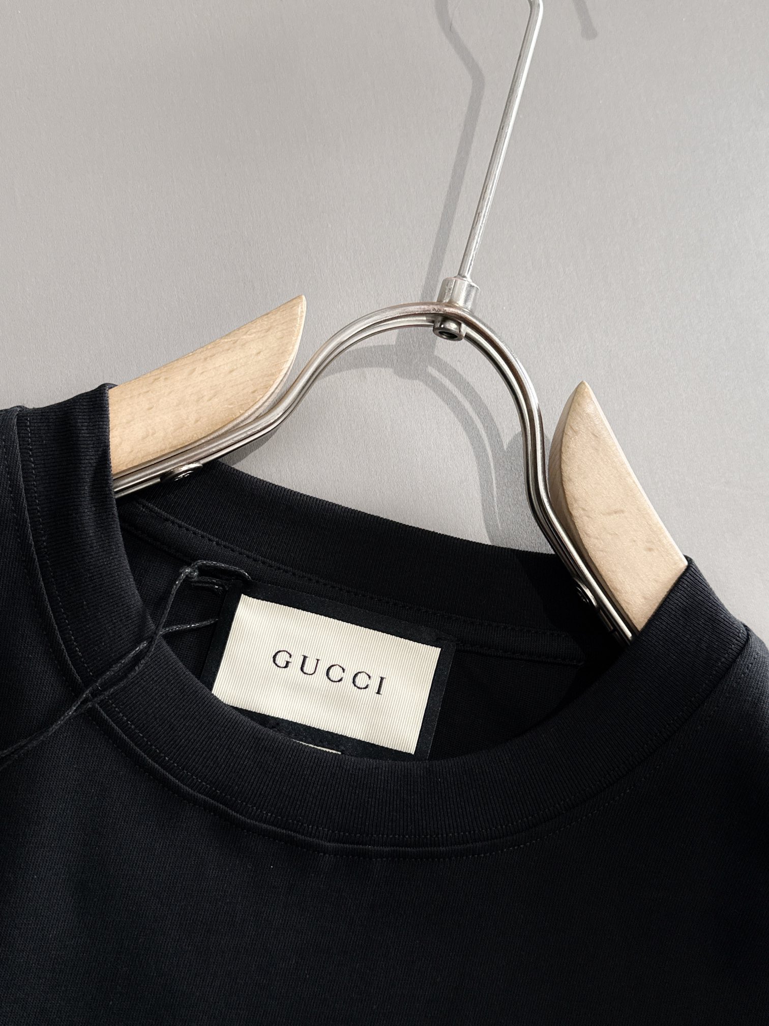 gucci t シャツ いちご激安通販 男女兼用 トップス 100%綿 ゆったり 高品質 ブラック_4